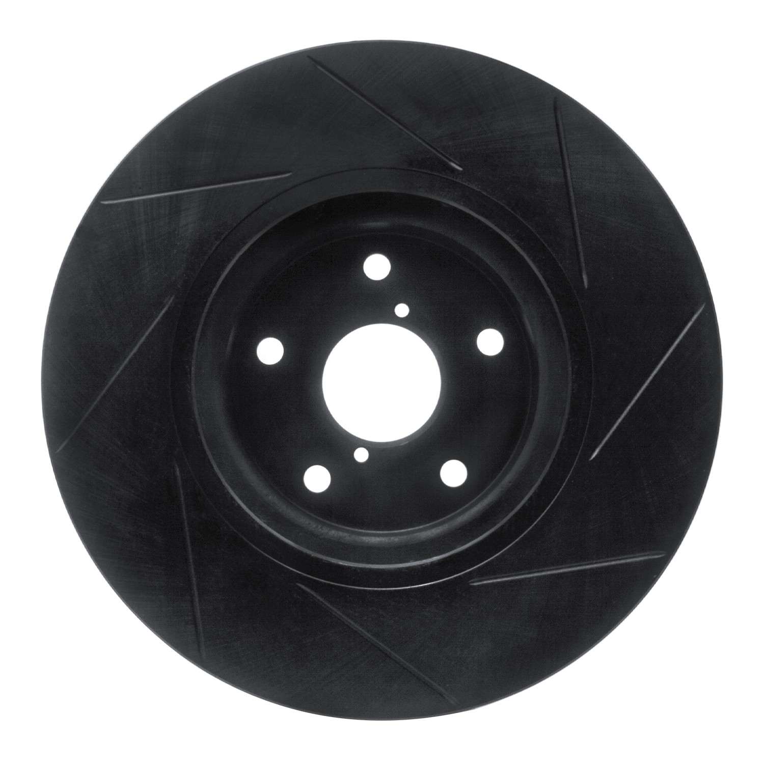 R1 Concepts 15-21 Subaru WRX Front Left Slotted Black Brake Rotor - Image 2