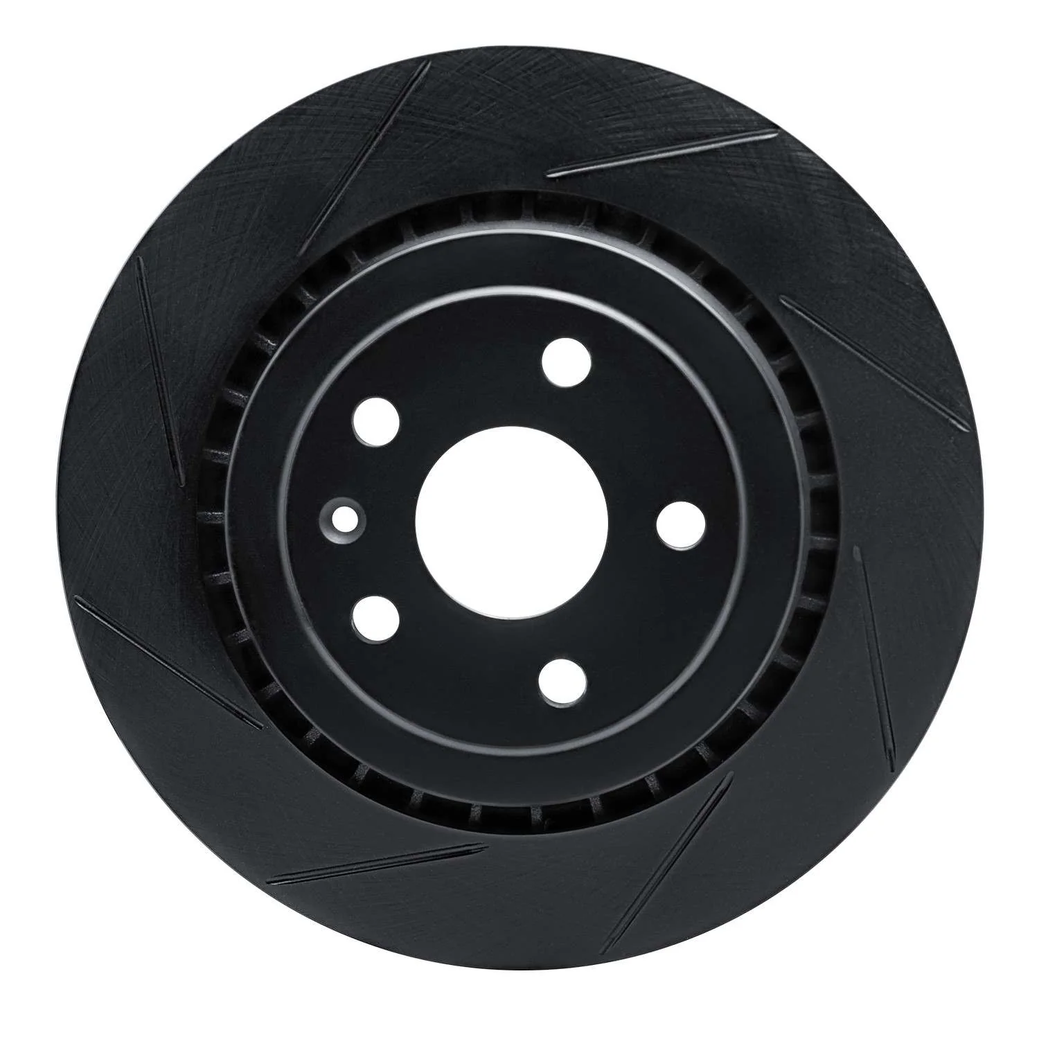 R1 Concepts 15-22 Cadillac ATS Rear Left Slotted Black Brake Rotor