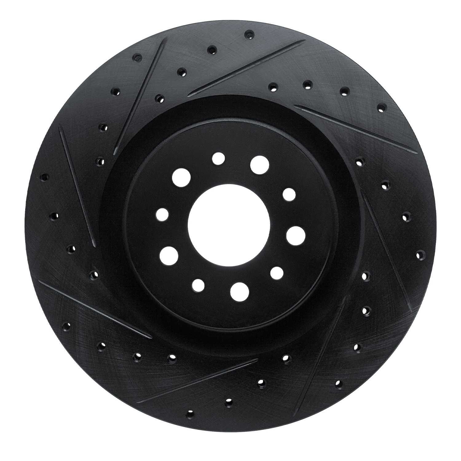 R1 Concepts 15-22 Ram Promaster City Front Left Drilled & Slotted Black Brake Rotor