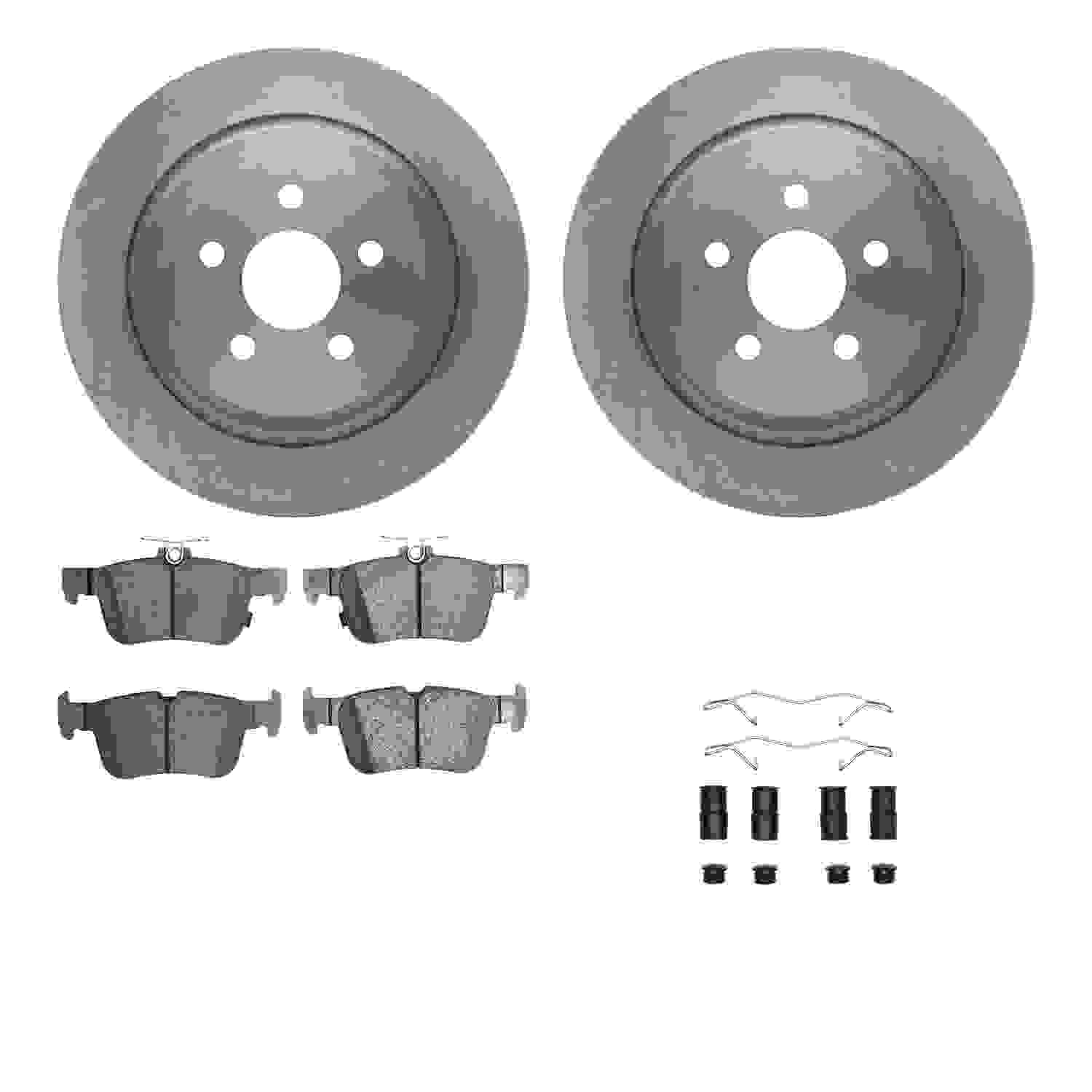 R1 Concepts 15-24 Ford Police Responder Hybrid Rear Brake Rotor Set w/Optimum OE Pads and Hardware