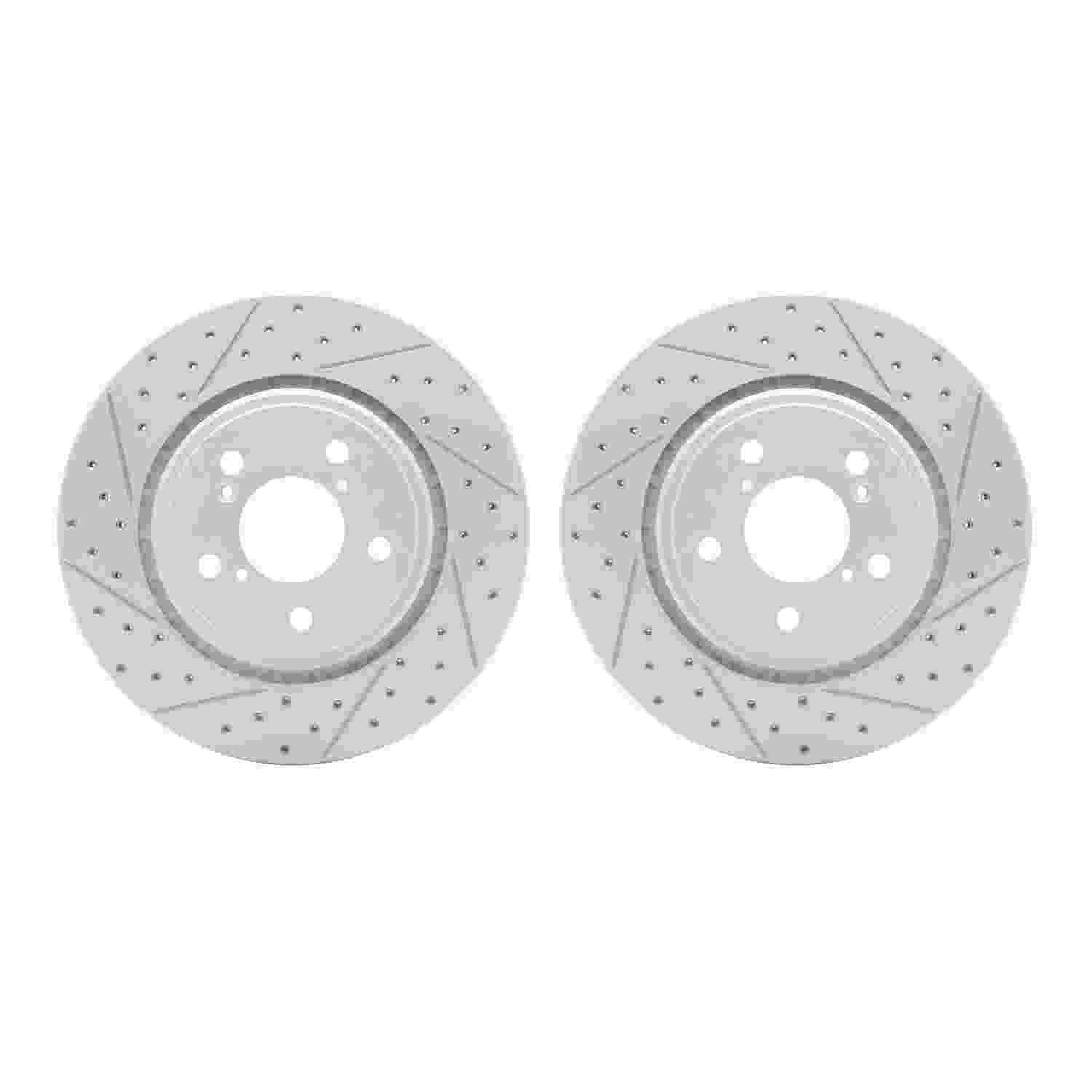 R1 Concepts 15-25 Acura MDX Front Drilled & Slotted Carbon Coated Brake Rotor Set