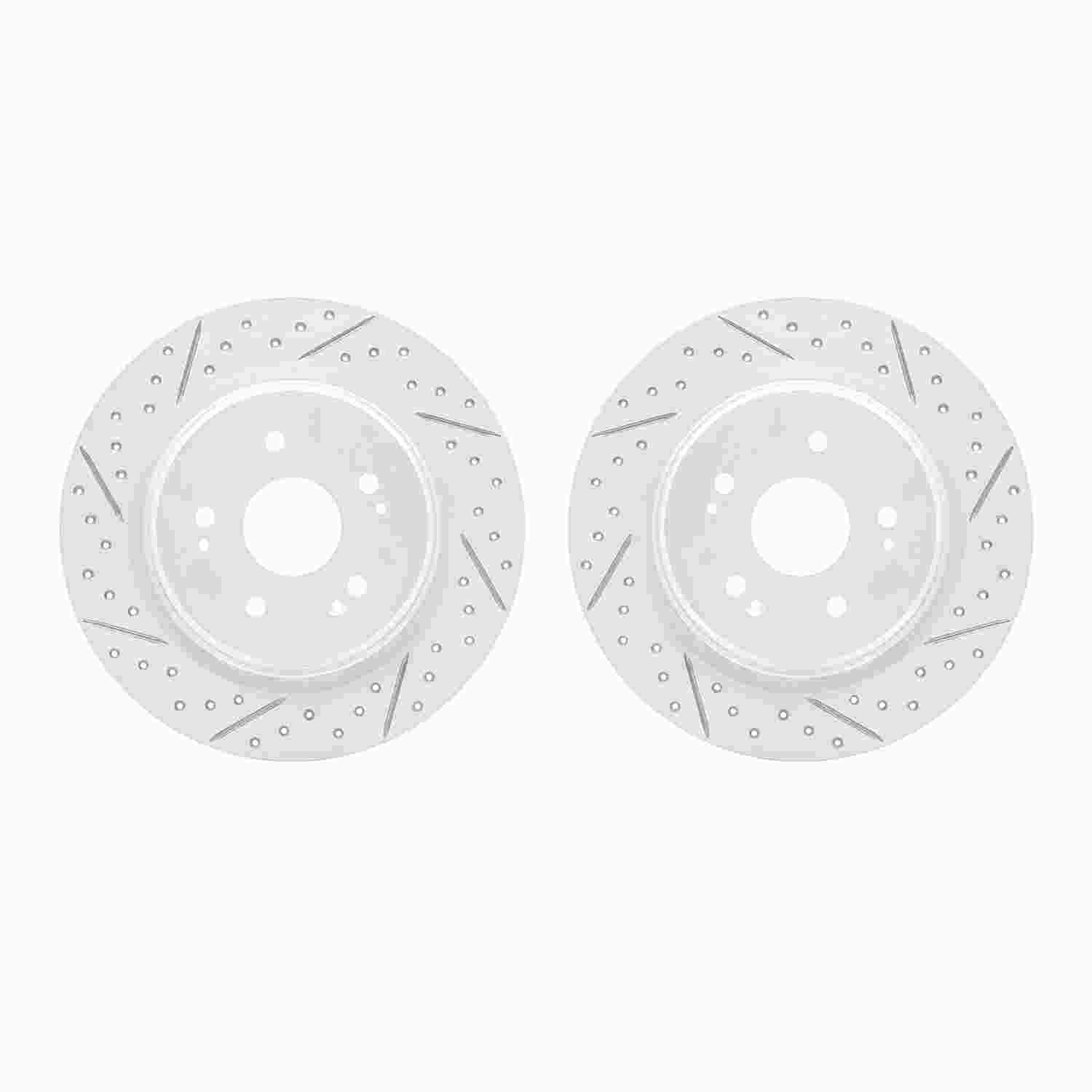 R1 Concepts 15-25 Acura TLX Rear Drilled & Slotted Carbon Coated Brake Rotor Set