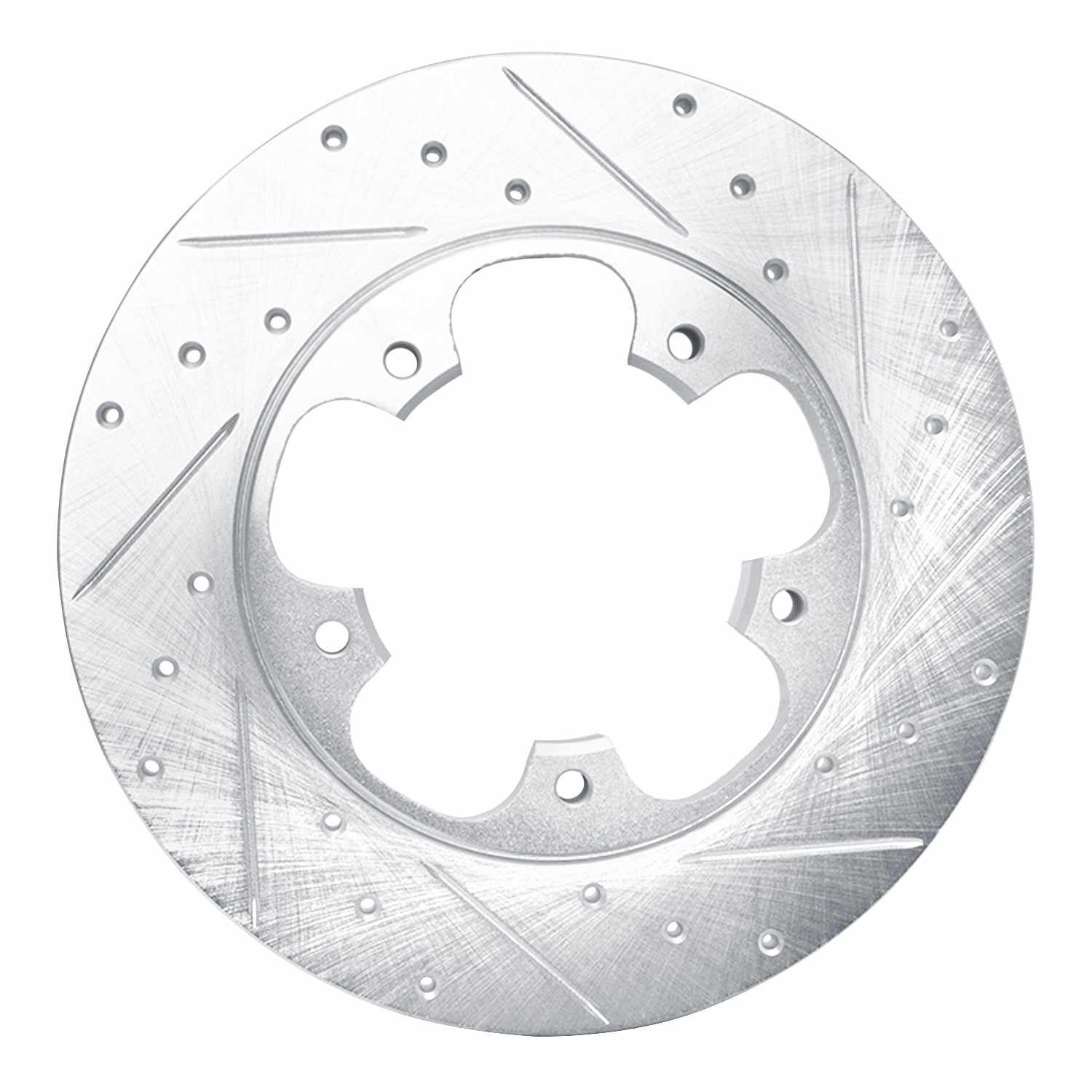R1 Concepts 15-25 Ford Transit-150 Rear Right Drilled & Slotted Silver Brake Rotor
