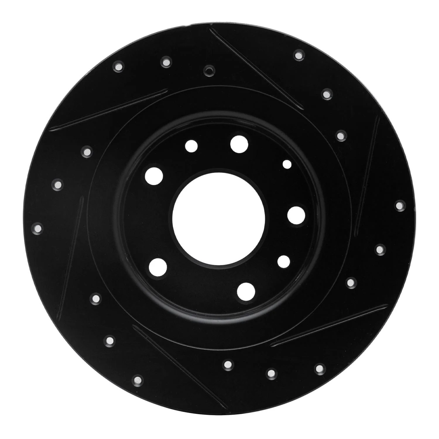 R1 Concepts 16-18 Mazda CX-3 Rear Left Drilled & Slotted Black Brake Rotor - Image 2