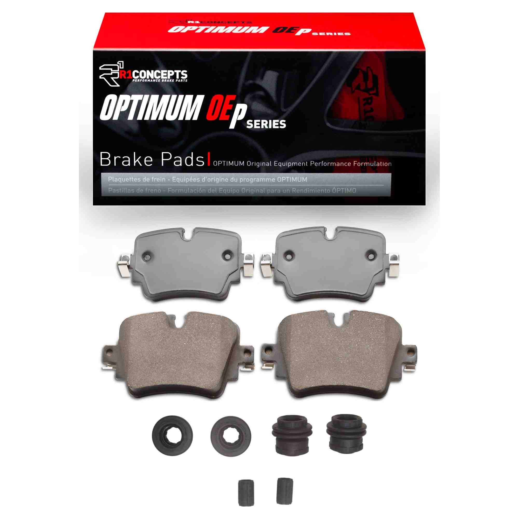 R1 Concepts 16-19 Jaguar XJ Rear Optimum OE Pads & Hardware Kit