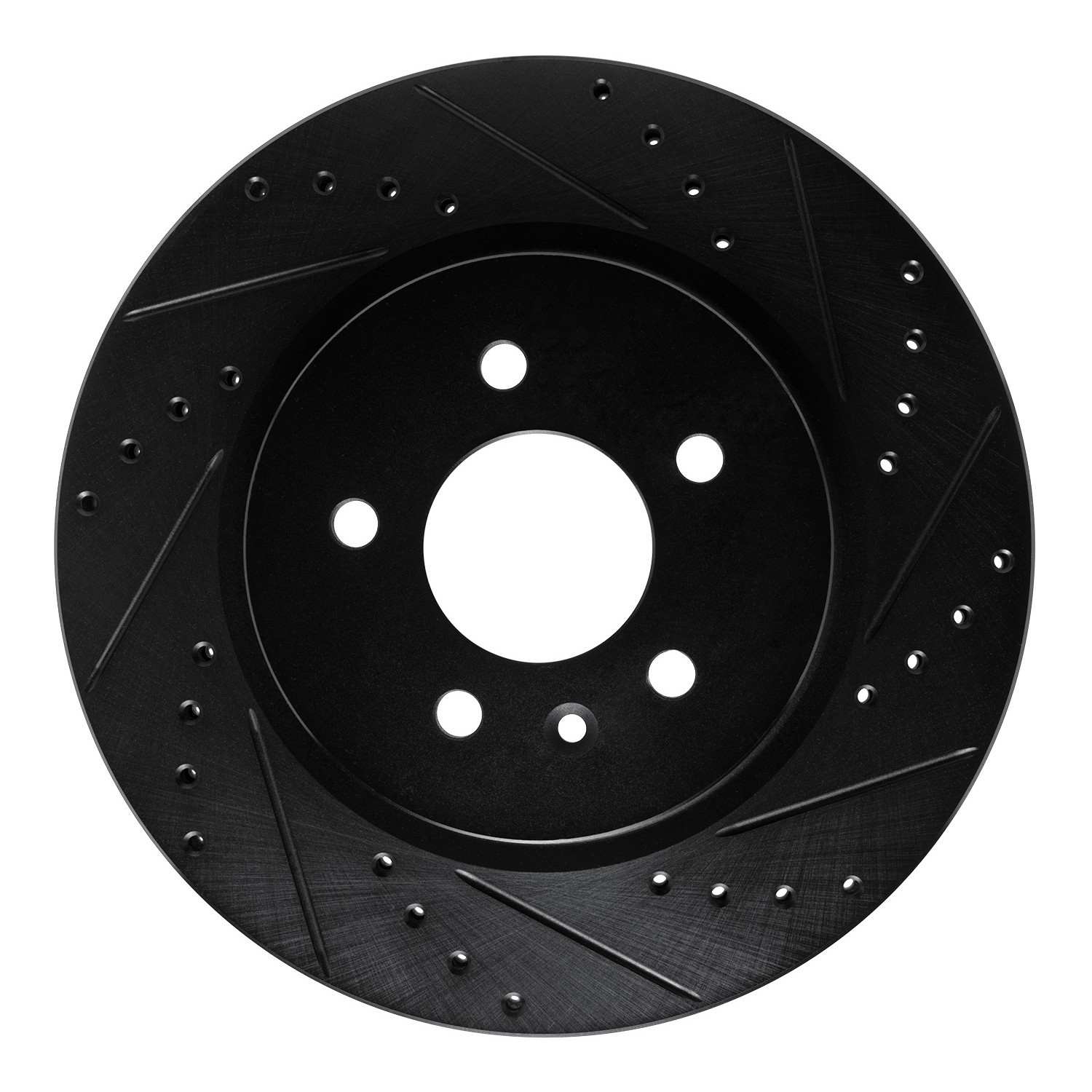 R1 Concepts 16-20 Buick Regal Sportback Rear Right Drilled & Slotted Black Brake Rotor