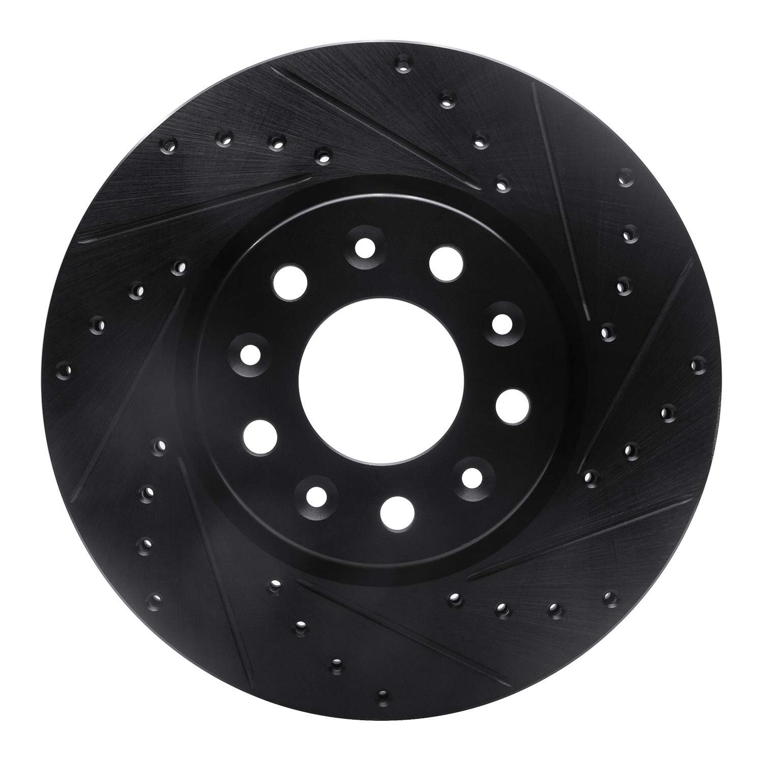 R1 Concepts 16-21 Buick Regal Sportback Front Right Drilled & Slotted Black Brake Rotor