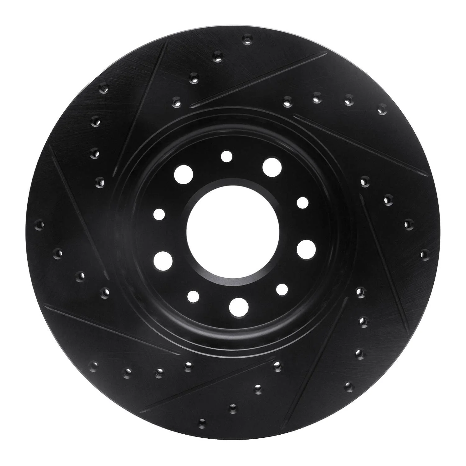 R1 Concepts 16-21 Buick Regal Sportback Front Right Drilled & Slotted Black Brake Rotor - Image 2