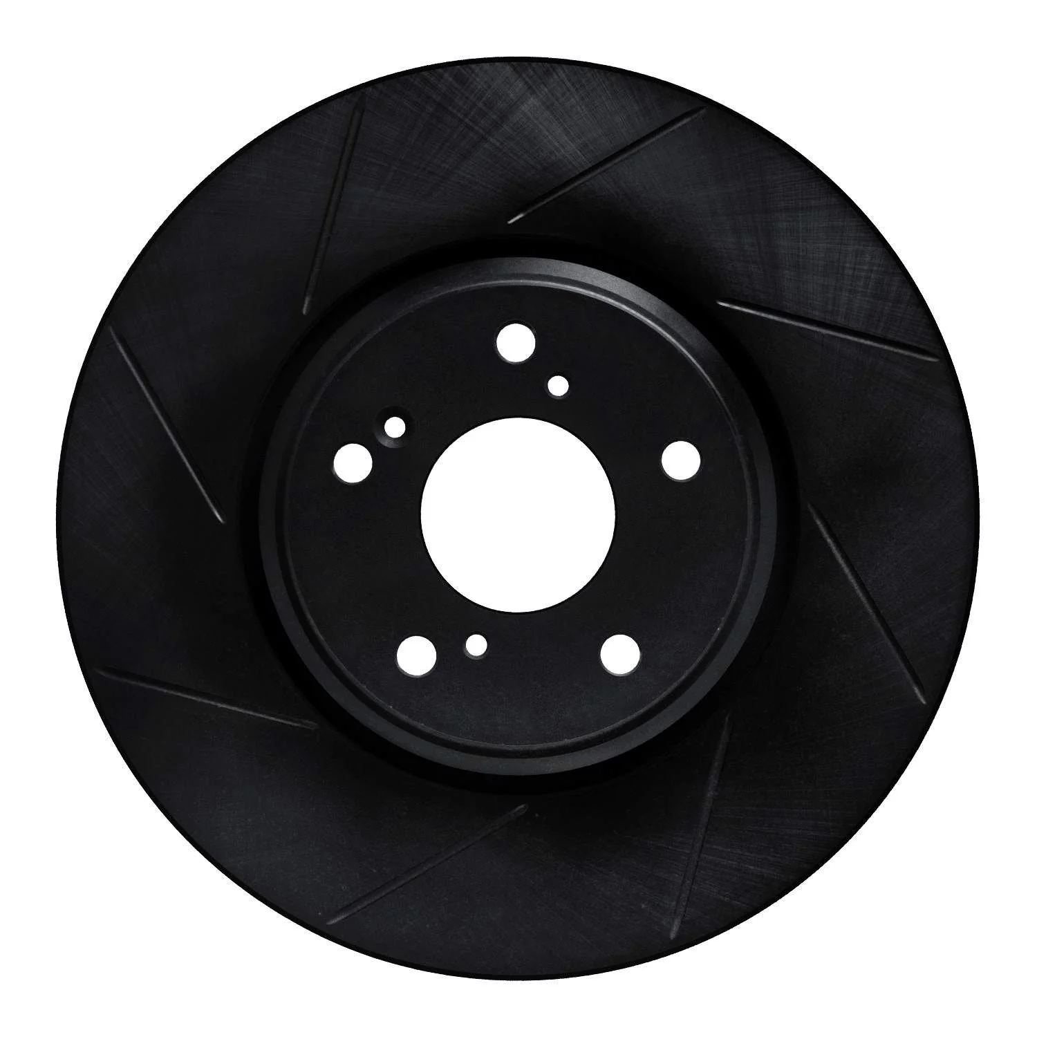 R1 Concepts 16-21 Honda Accord Coupe Front Left Slotted Black Brake Rotor