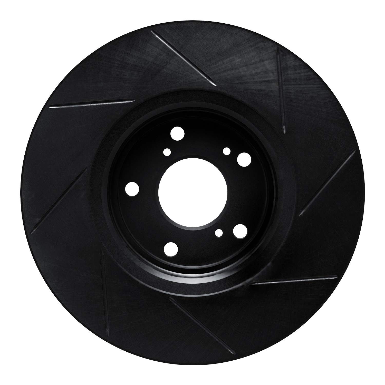 R1 Concepts 16-21 Honda Accord Coupe Front Left Slotted Black Brake Rotor - Image 2