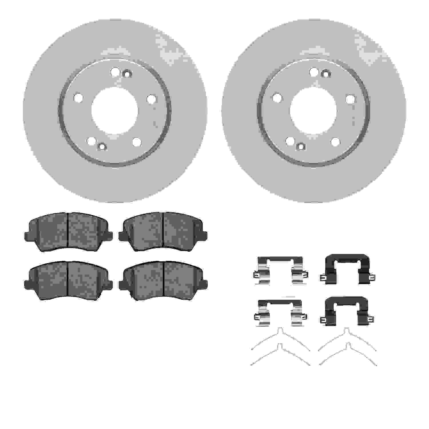 R1 Concepts 16-21 Hyundai Elantra GT Front Brake Rotor Set w/Optimum OE Pads and Hardware
