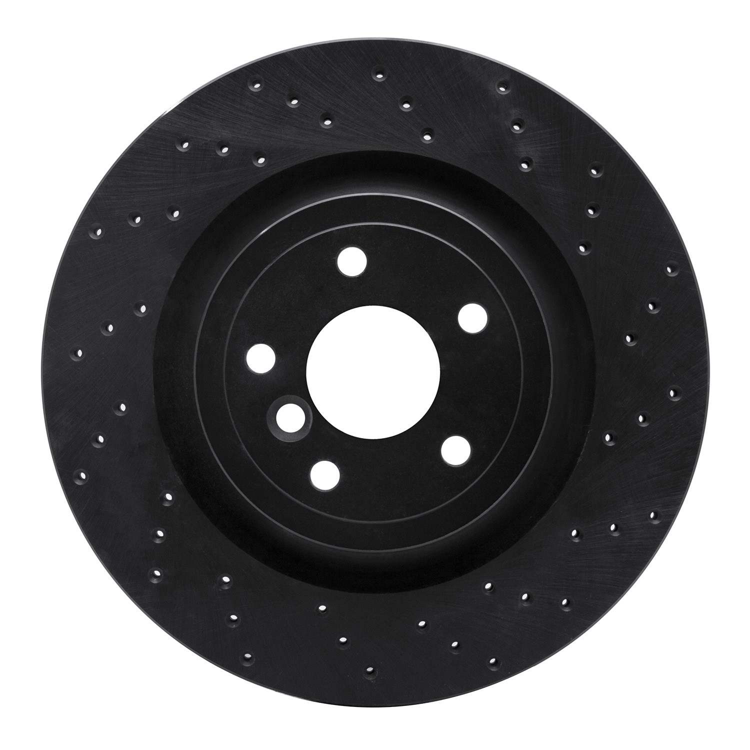 R1 Concepts 16-21 Jaguar XE Rear Right Drilled Black Brake Rotor