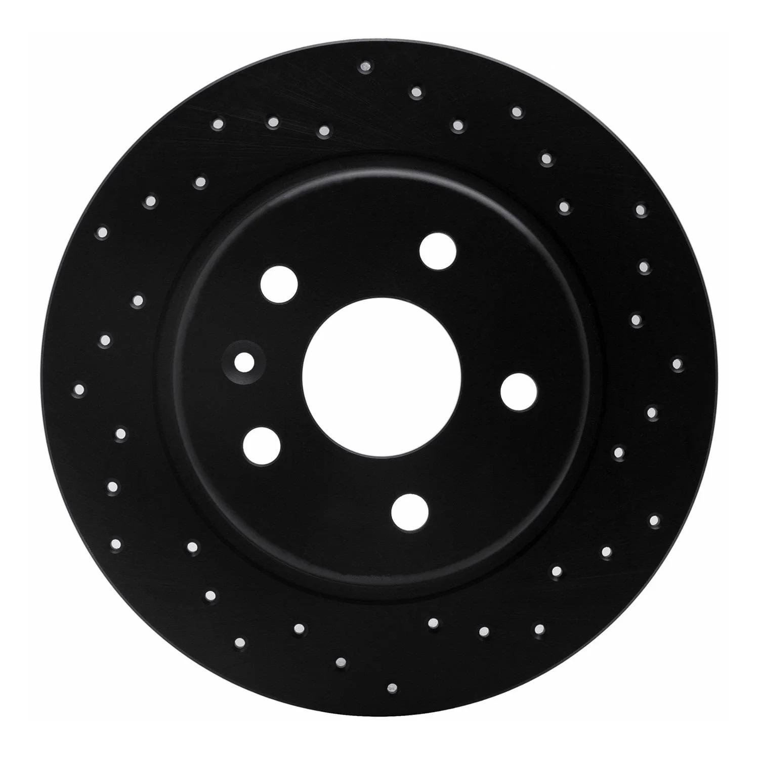 R1 Concepts 16-22 Chevrolet Bolt EUV Rear Right Drilled Black Brake Rotor