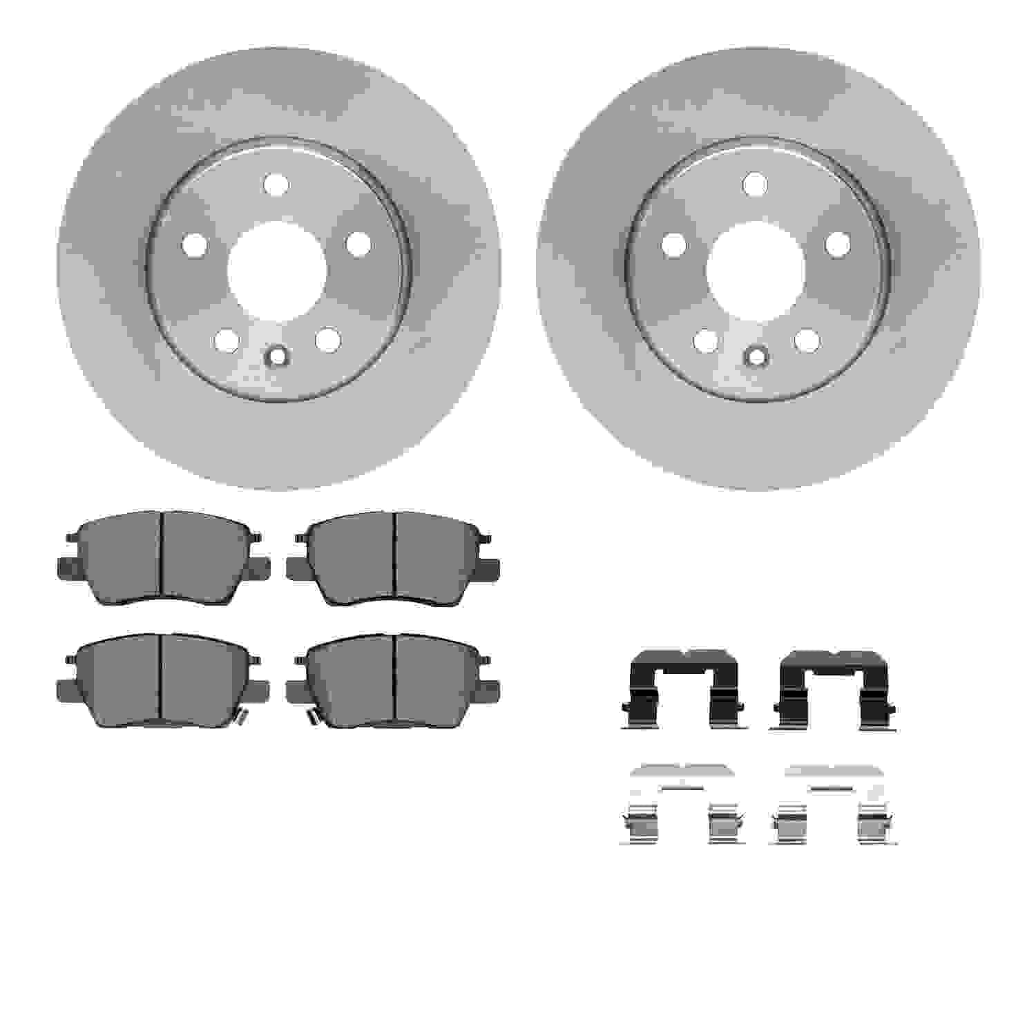 R1 Concepts 16-23 Chevrolet Bolt EV Front Brake Rotor Set w/Optimum OE Pads and Hardware
