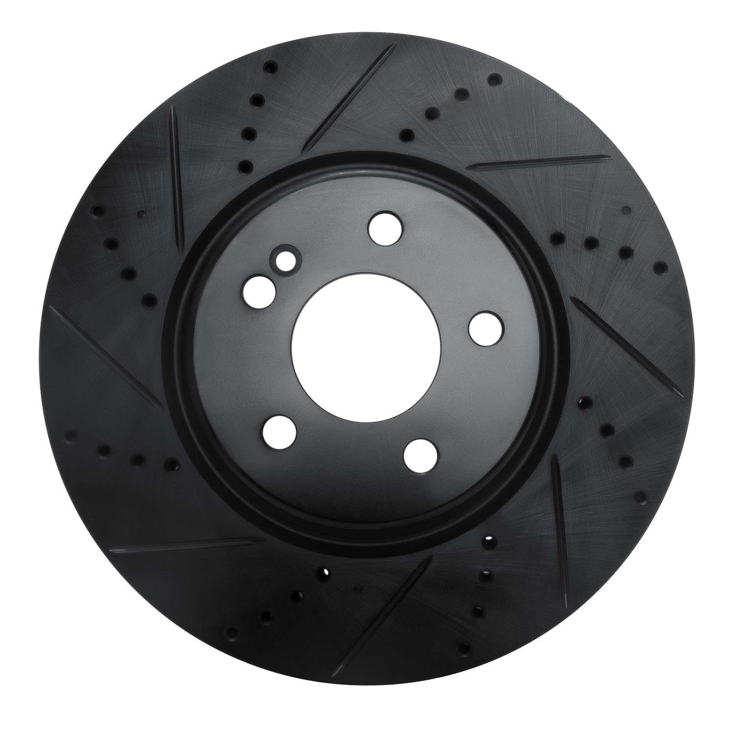 R1 Concepts 16-23 Mercedes-Benz GLC250 (South America) Rear Left Drilled & Slotted Black Brake Rotor