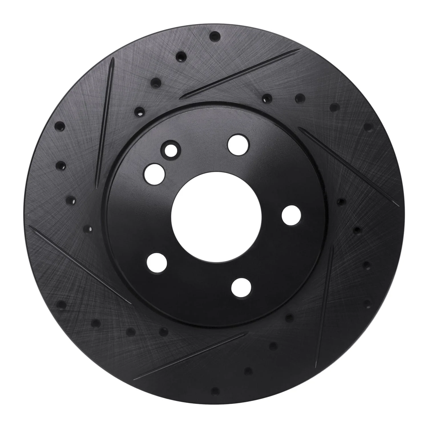 R1 Concepts 16-23 Mercedes-Benz Viano (Mexico) Front Left Drilled & Slotted Black Brake Rotor