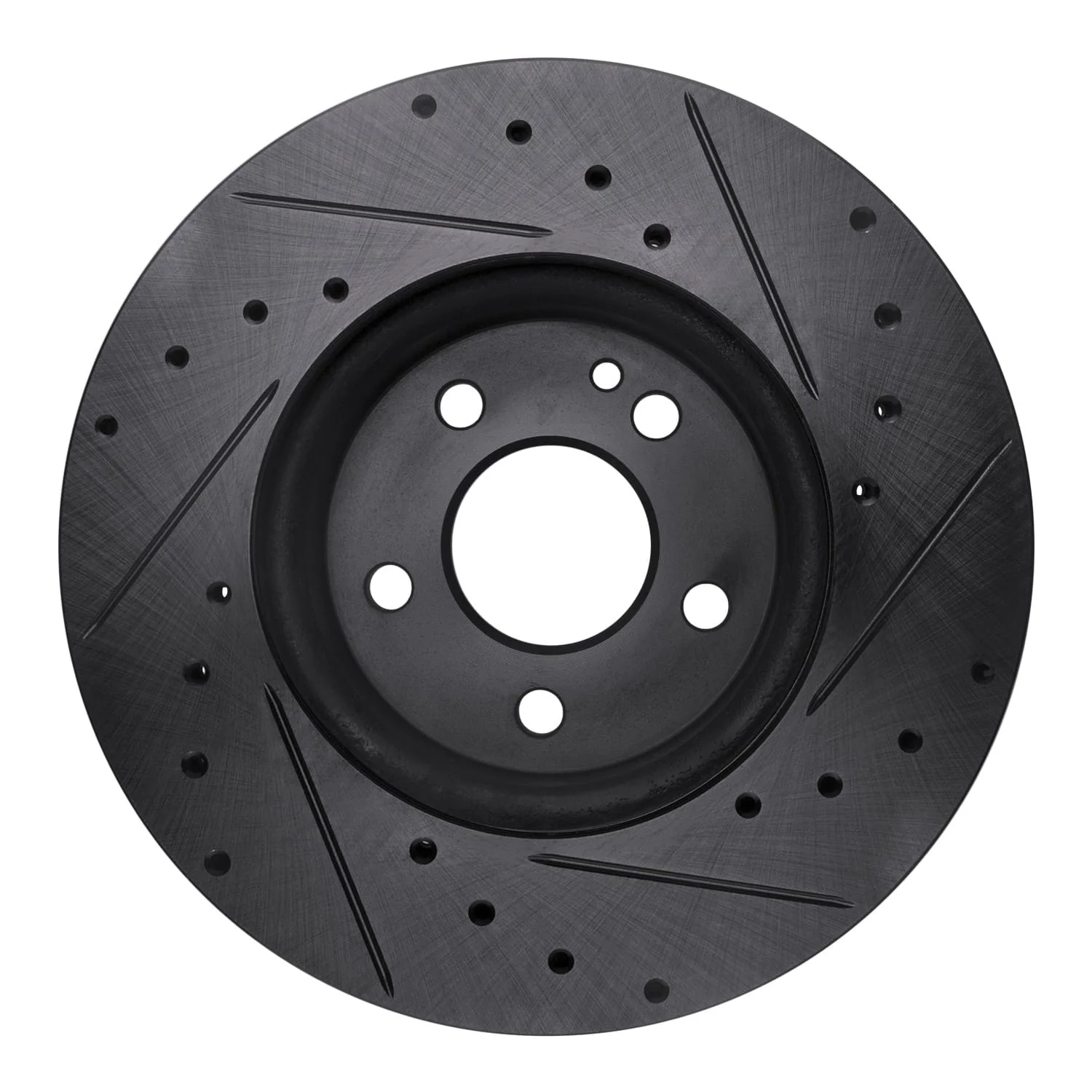 R1 Concepts 16-23 Mercedes-Benz Viano (Mexico) Front Left Drilled & Slotted Black Brake Rotor - Image 2