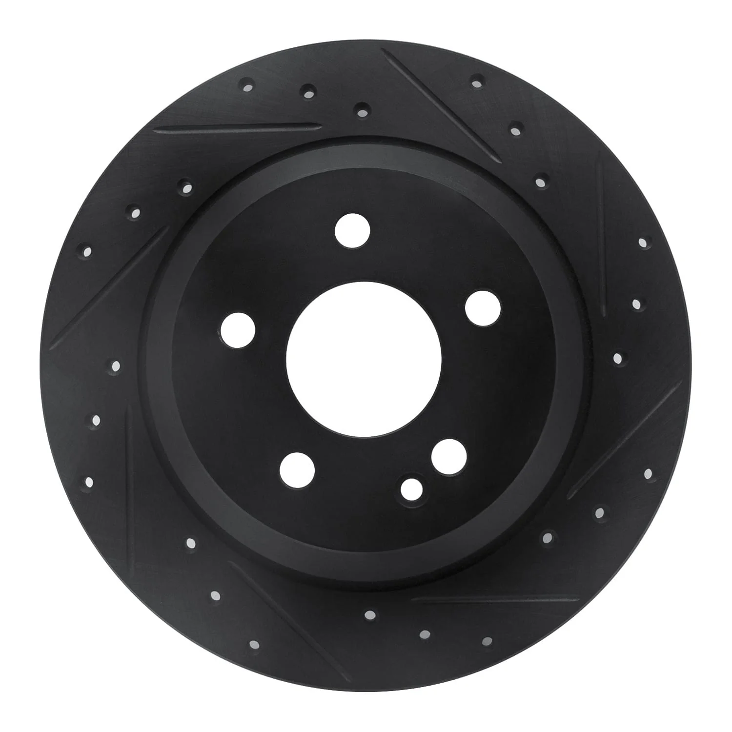 R1 Concepts 16-23 Mercedes-Benz Viano (Mexico) Rear Right Drilled & Slotted Black Brake Rotor