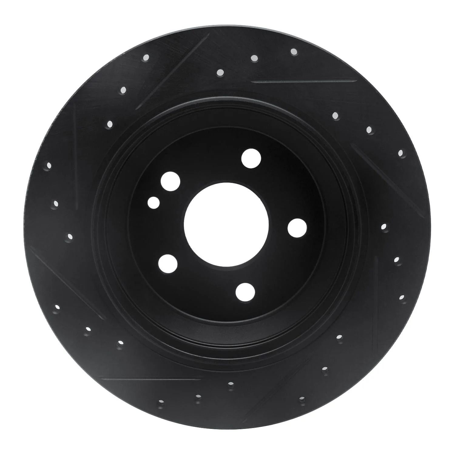 R1 Concepts 16-23 Mercedes-Benz Viano (Mexico) Rear Right Drilled & Slotted Black Brake Rotor - Image 2