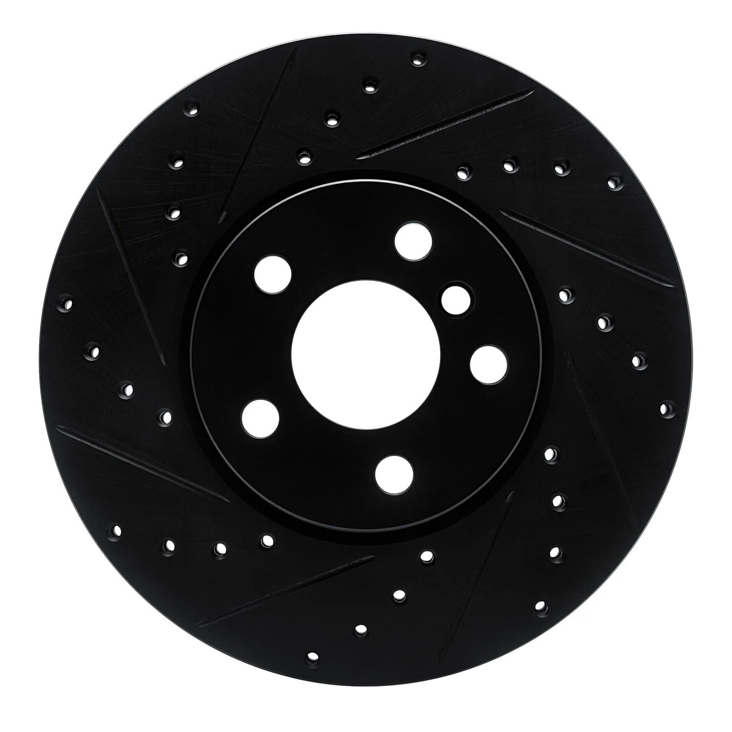 R1 Concepts 16-24 Mini Cooper Countryman Front Left Drilled & Slotted Black Brake Rotor