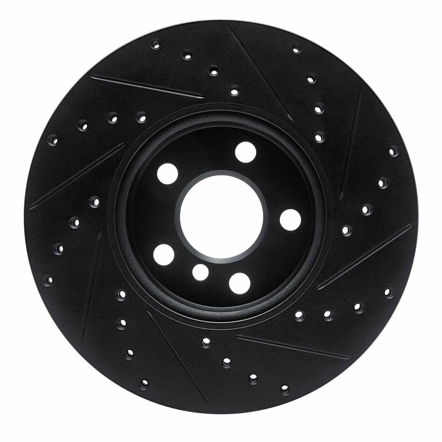 R1 Concepts 16-24 Mini Cooper Countryman Front Left Drilled & Slotted Black Brake Rotor - Image 2