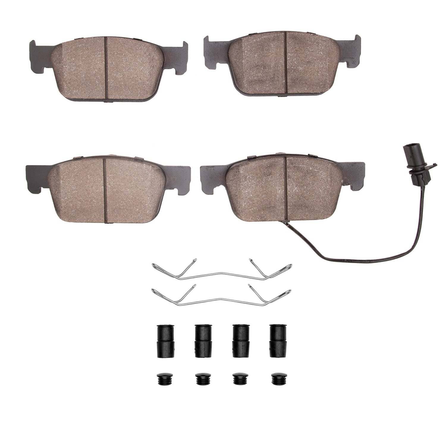R1 Concepts 16-25 Audi A4 (Mexico) Front Semi Met Brake Pads and Hardware Kit