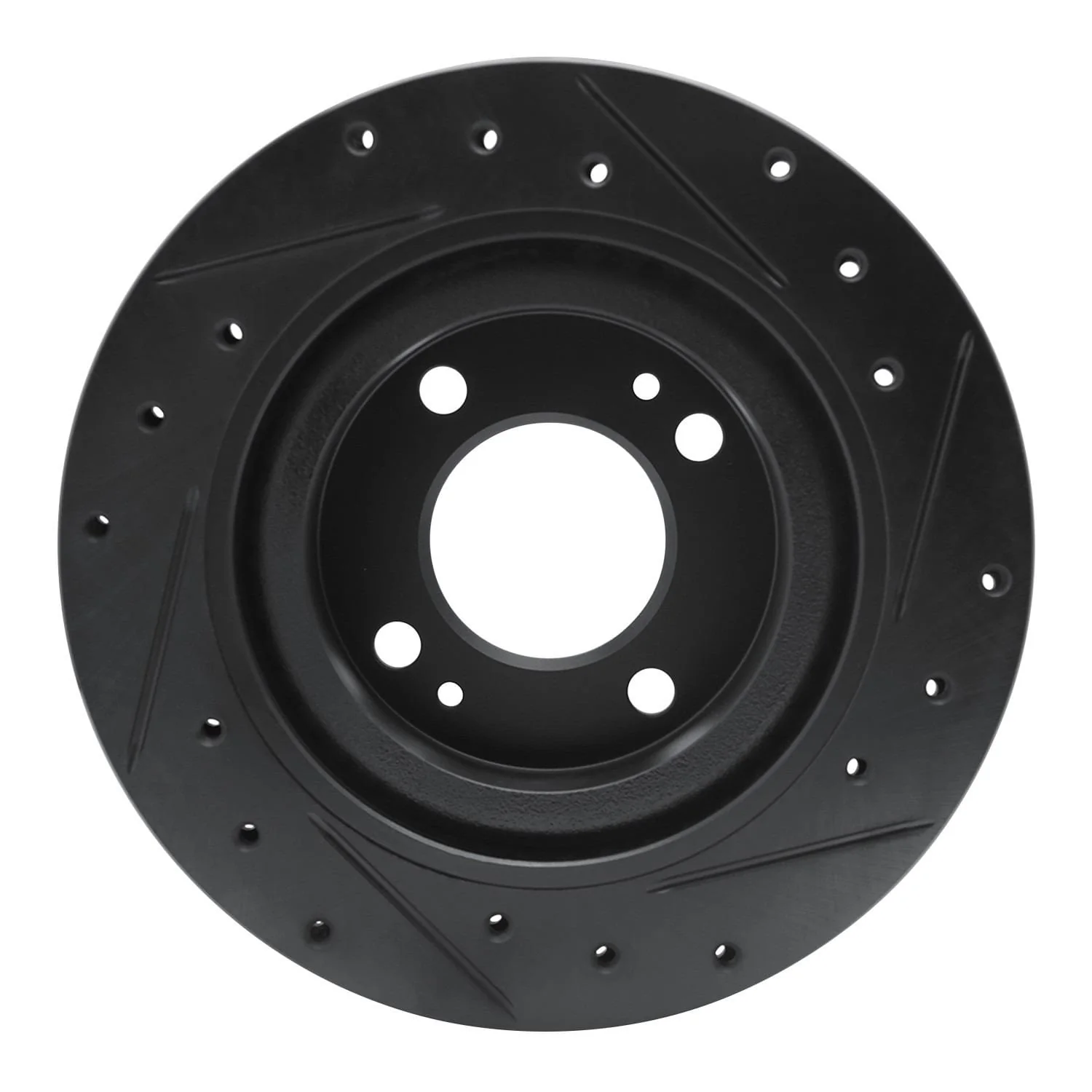 R1 Concepts 16-25 Dodge Attitude (Mexico) Front Left Drilled & Slotted Black Brake Rotor - Image 2