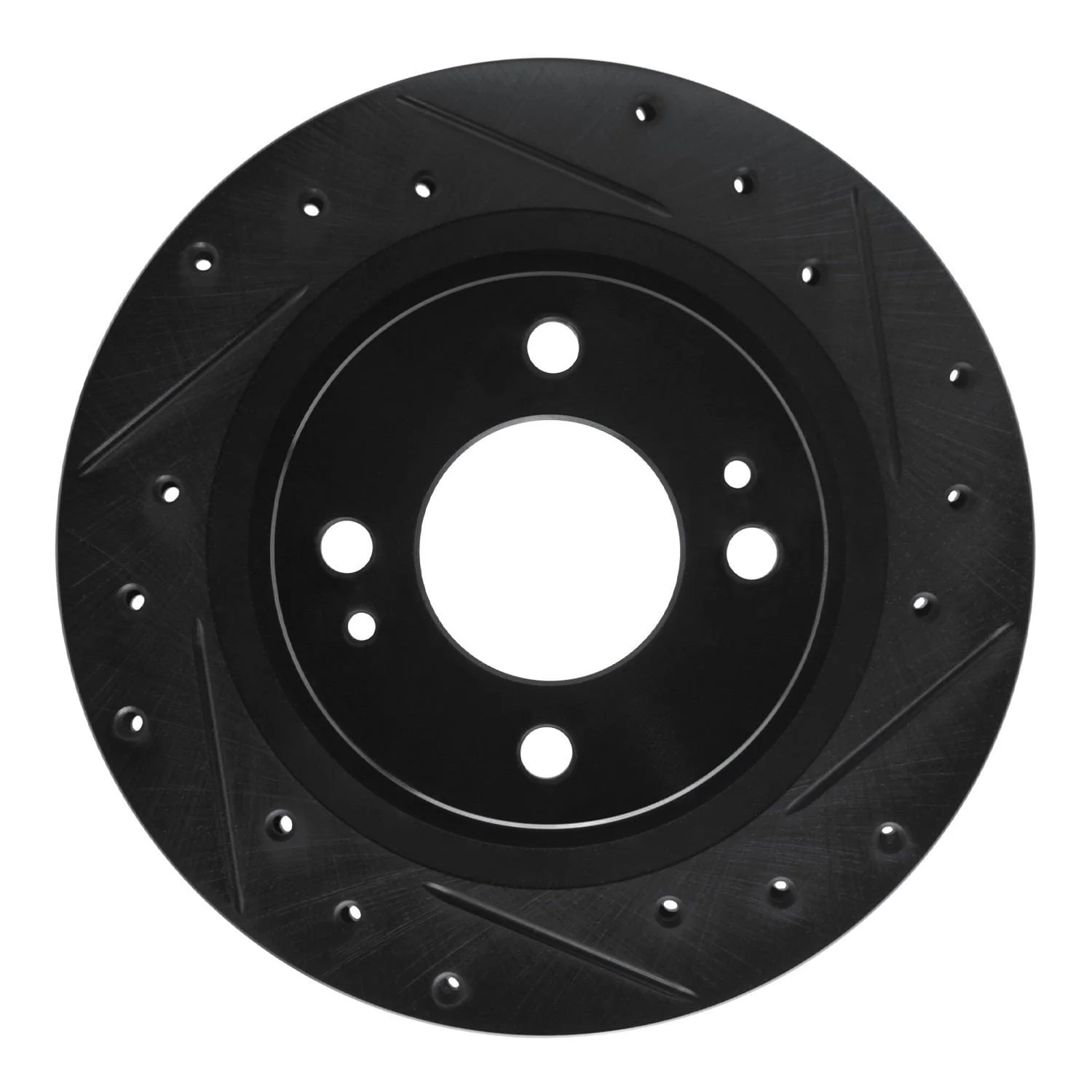 R1 Concepts 16-25 Dodge Attitude (Mexico) Front Right Drilled & Slotted Black Brake Rotor