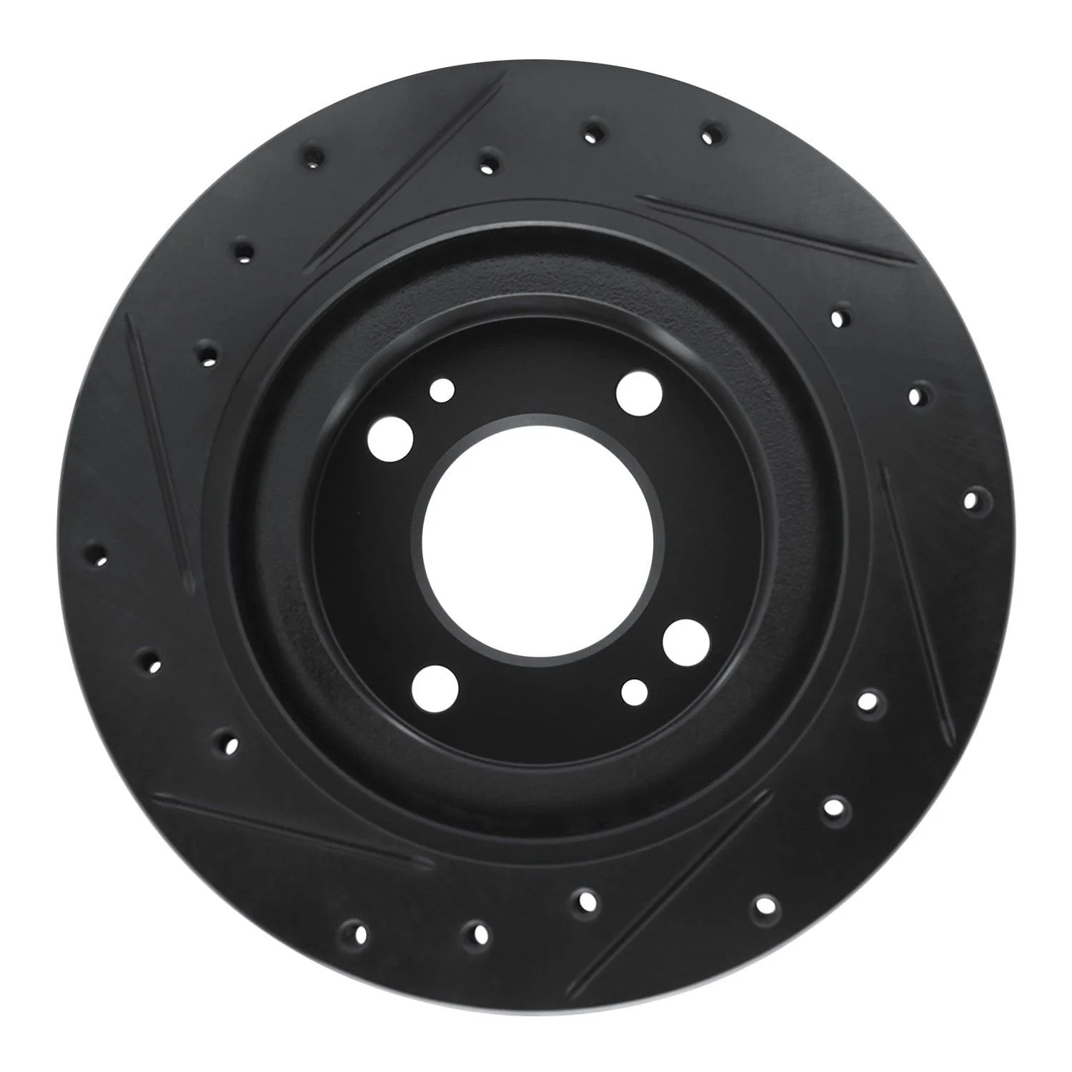 R1 Concepts 16-25 Dodge Attitude (Mexico) Front Right Drilled & Slotted Black Brake Rotor - Image 2