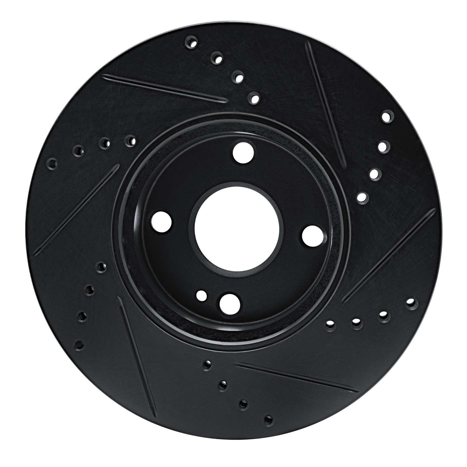R1 Concepts 16-25 Mazda 2 (Mexico) Front Left Drilled & Slotted Black Brake Rotor - Image 2