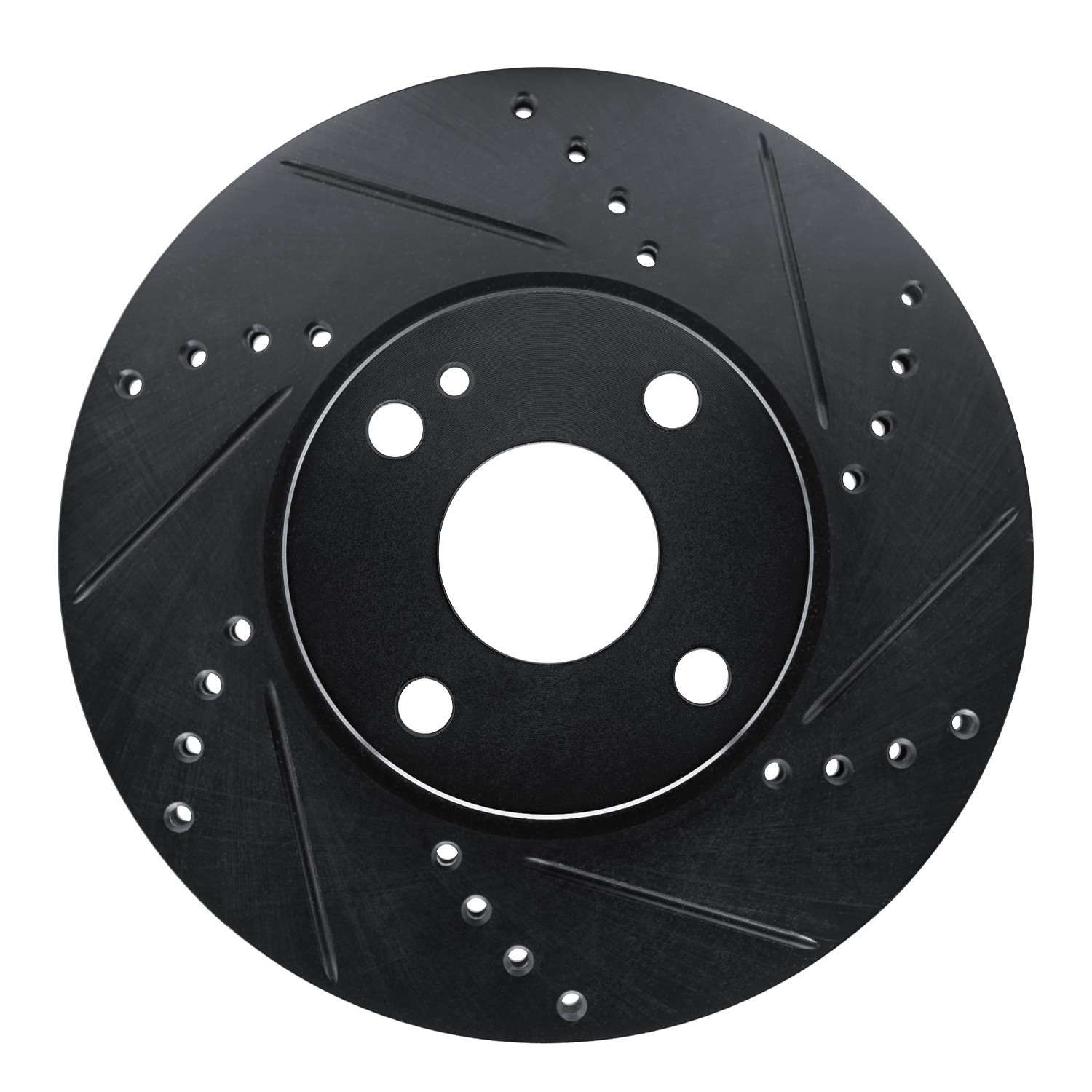 R1 Concepts 16-25 Mazda 2 (Mexico) Front Right Drilled & Slotted Black Brake Rotor