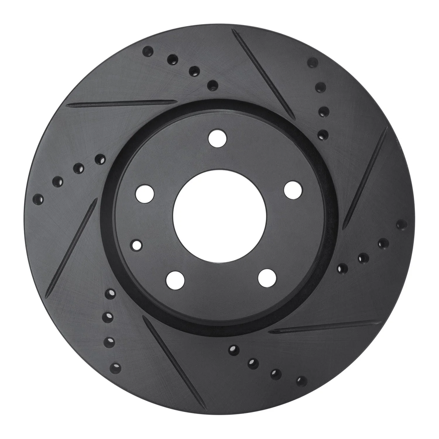 R1 Concepts 16-25 Mazda 6 Front Right Drilled & Slotted Black Brake Rotor