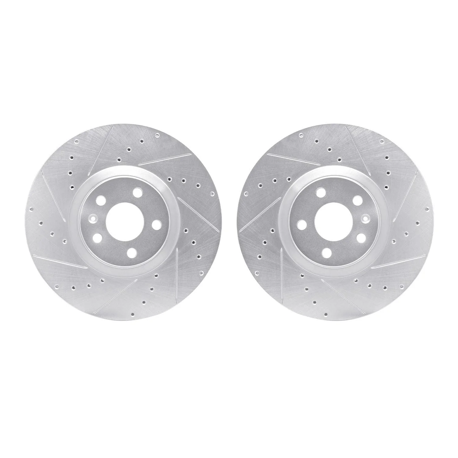 R1 Concepts 16-25 Polestar Polestar 2 Front Drilled & Slotted Silver Brake Rotor Set