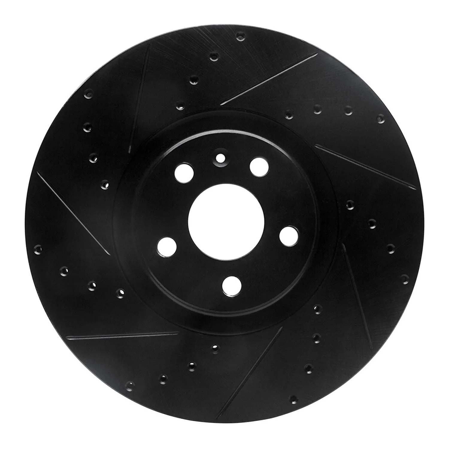 R1 Concepts 16-26 Polestar Polestar 2 Front Left Drilled & Slotted Black Brake Rotor