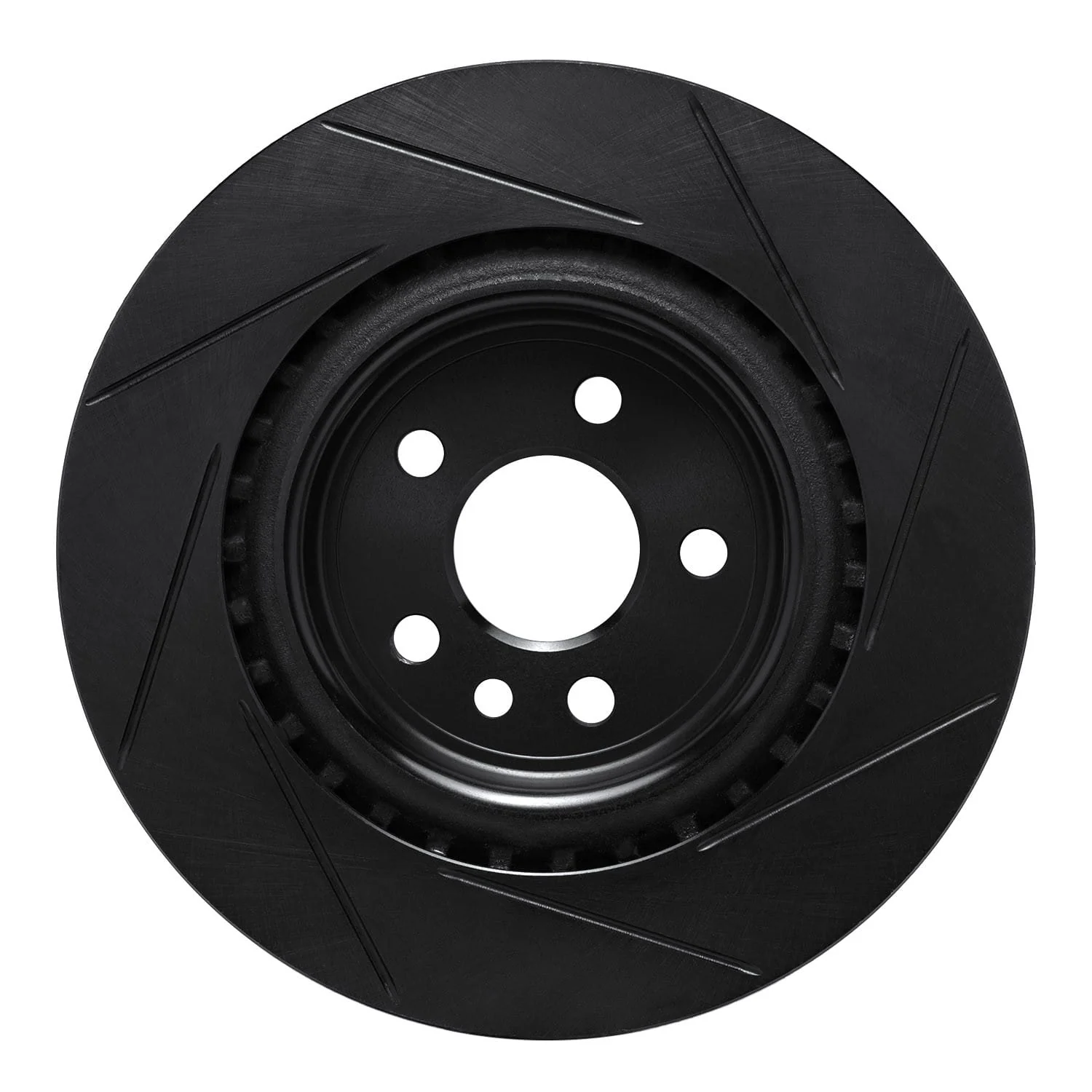 R1 Concepts 17-20 Jaguar F-Pace Rear Left Slotted Black Brake Rotor - Image 2