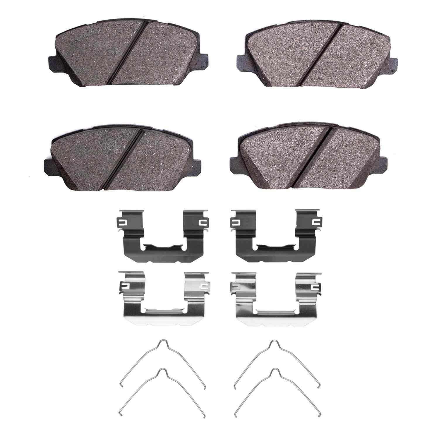 R1 Concepts 17-20 Kia Cadenza Front Semi Met Brake Pads and Hardware Kit