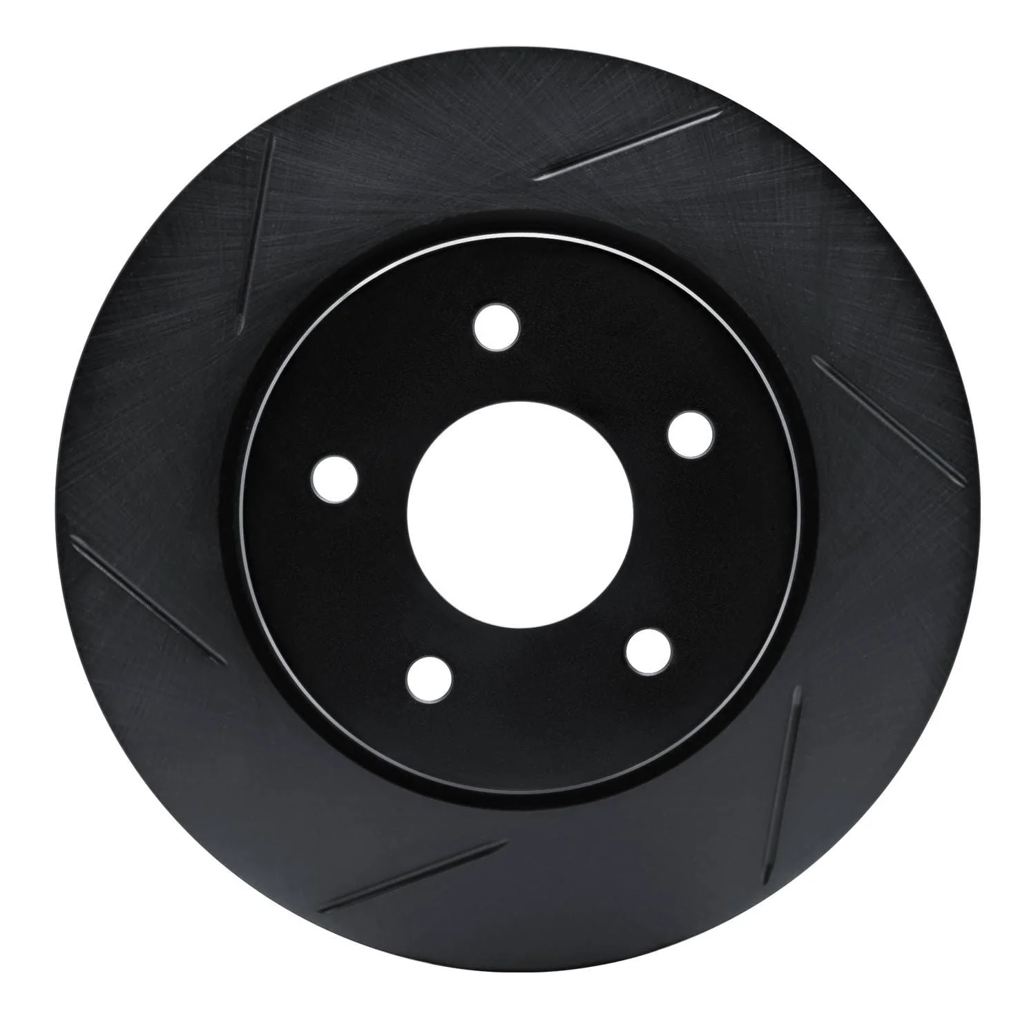 R1 Concepts 17-22 Nissan Leaf Rear Left Slotted Black Brake Rotor