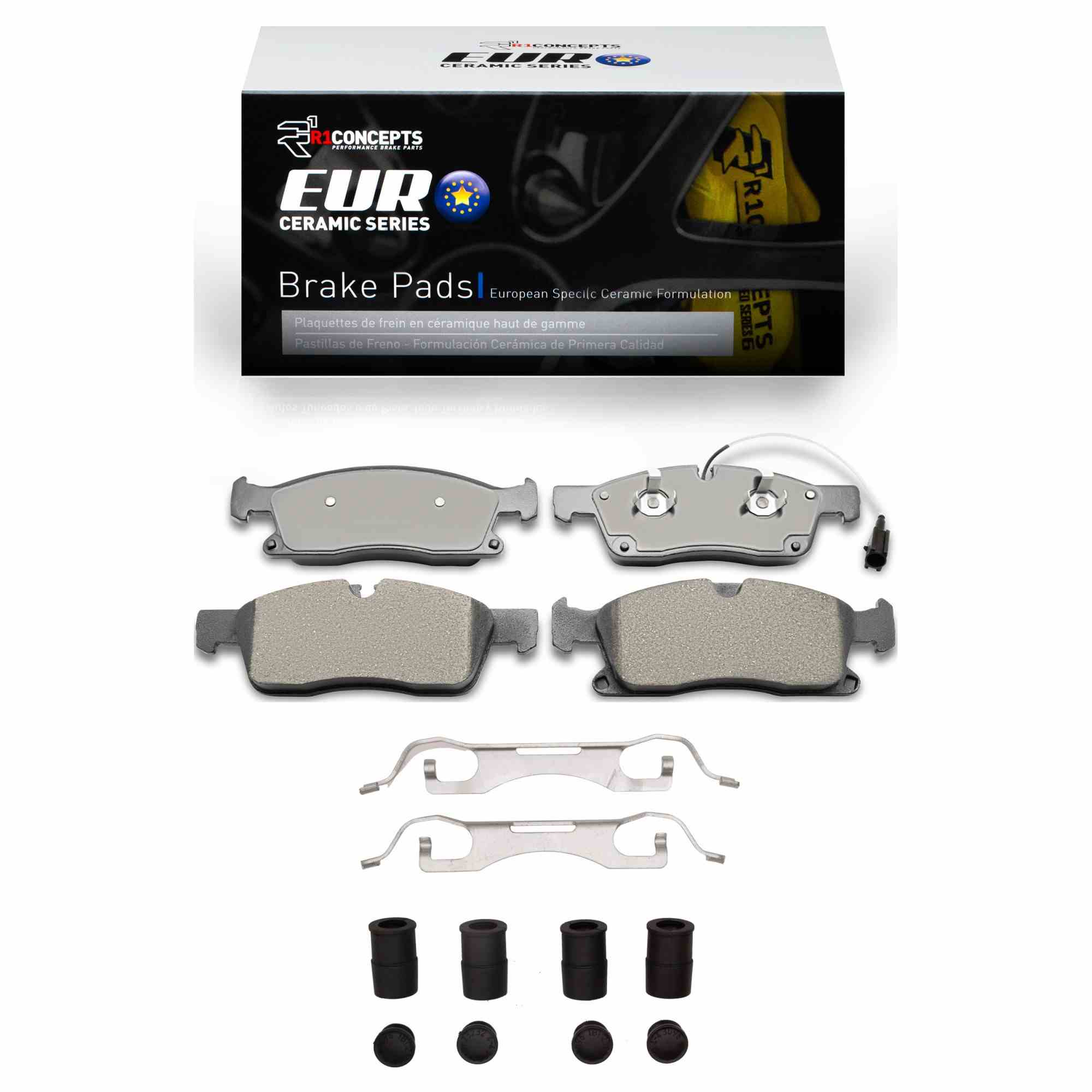 R1 Concepts 17-23 Maserati LeVante Front R1 Concepts Euro Ceramic Pads & Hardware Kit