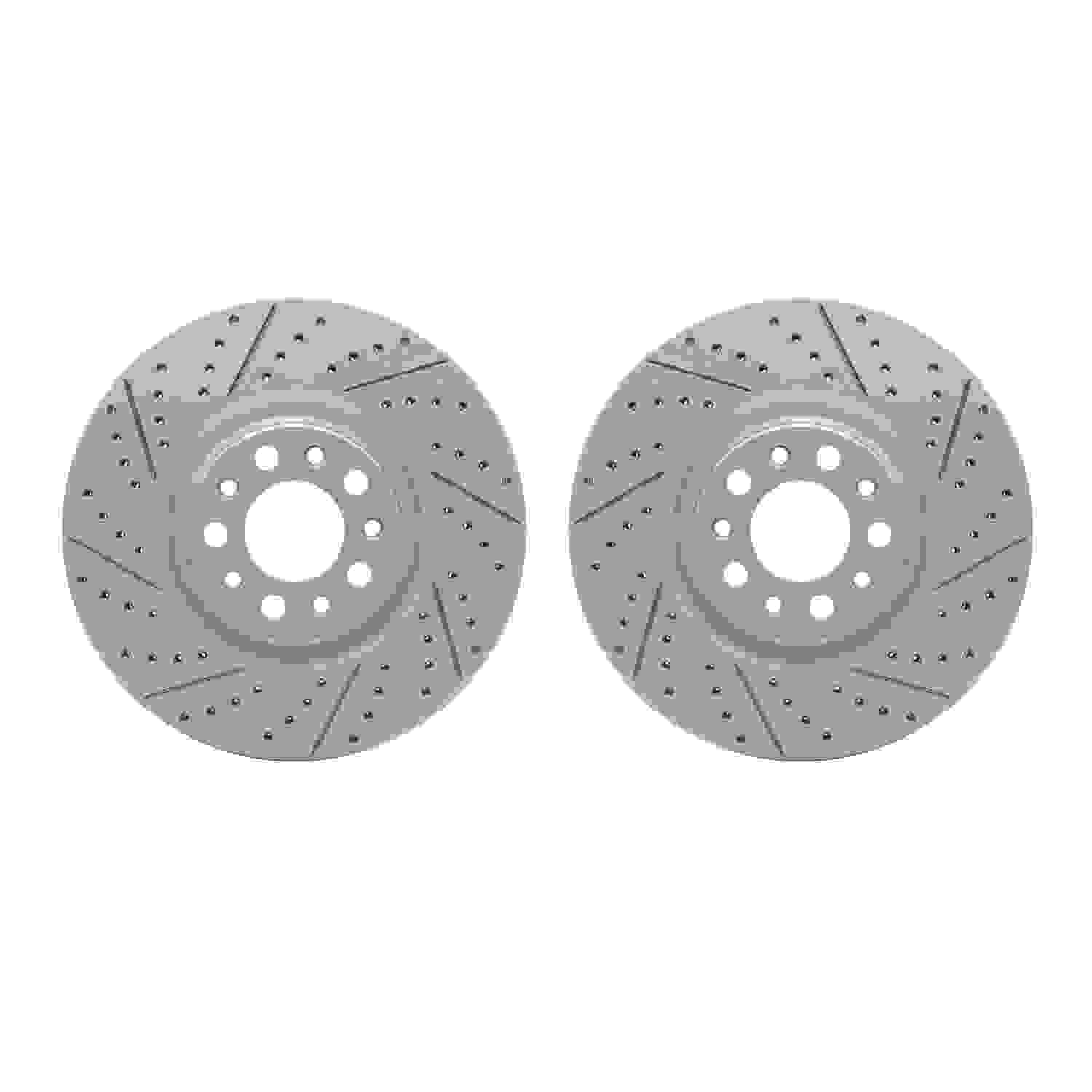 R1 Concepts 17-25 Alfa Romeo Giulia Front Drilled & Slotted Carbon Coated Brake Rotor Set