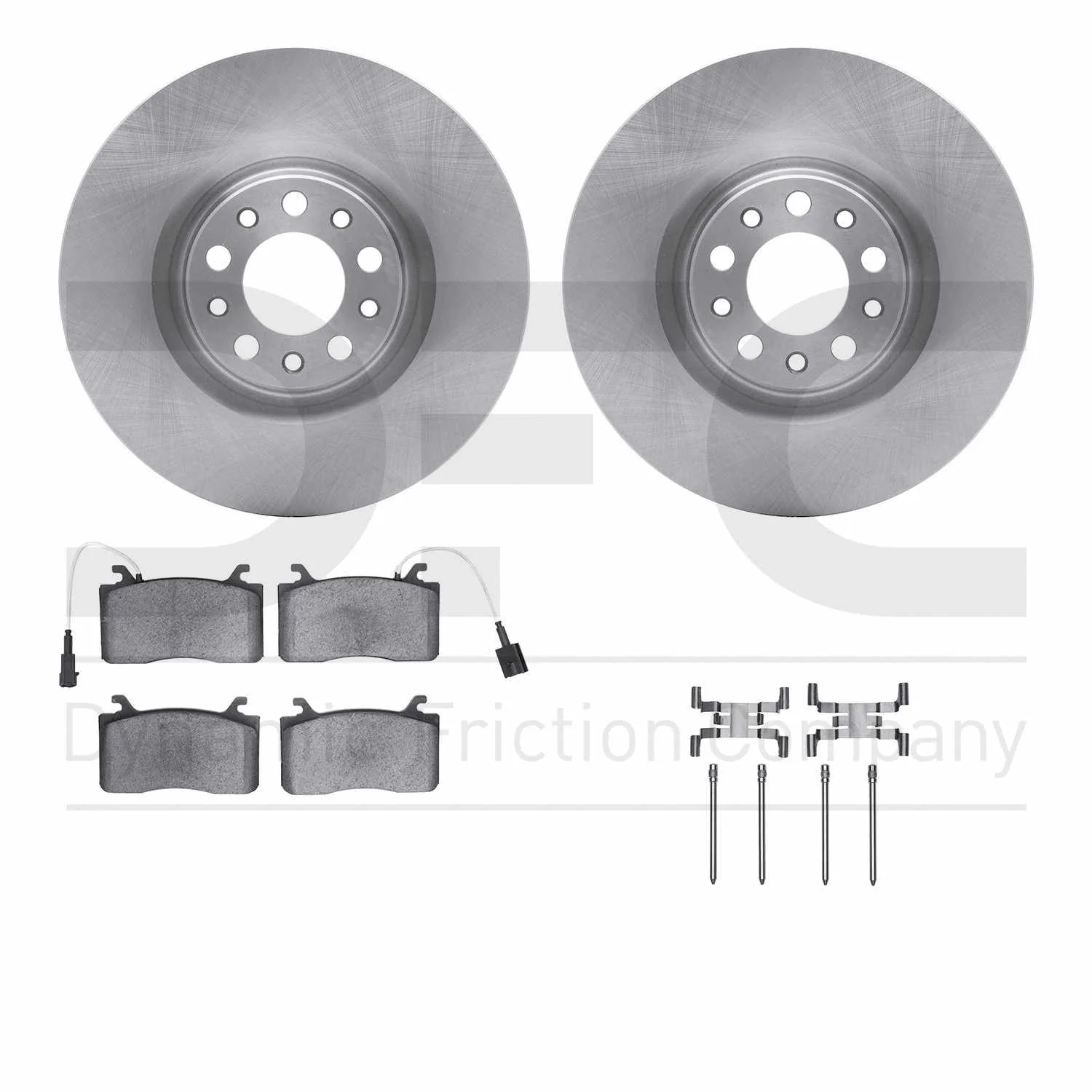 R1 Concepts 17-25 Alfa Romeo Stelvio Front Brake Rotor Set w/Optimum OE Pads and Hardware