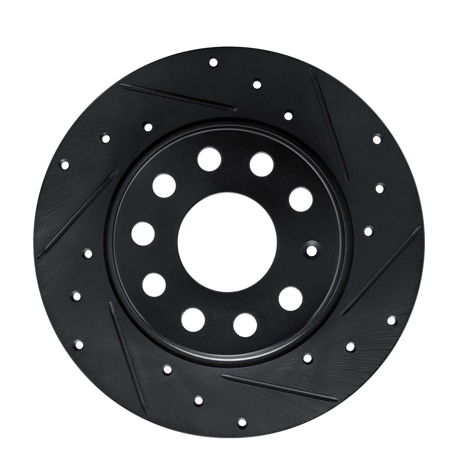 R1 Concepts 17-25 Audi Q2 (Mexico) Rear Right Drilled & Slotted Black Brake Rotor