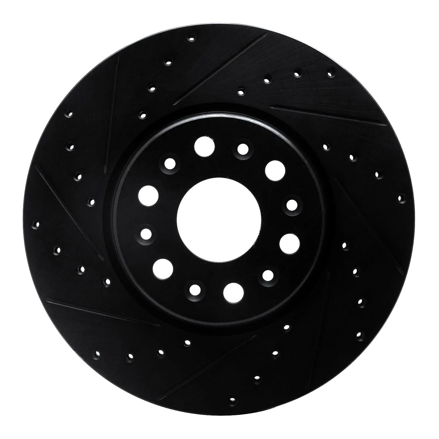 R1 Concepts 17-25 Buick Enclave Front Left Drilled & Slotted Black Brake Rotor