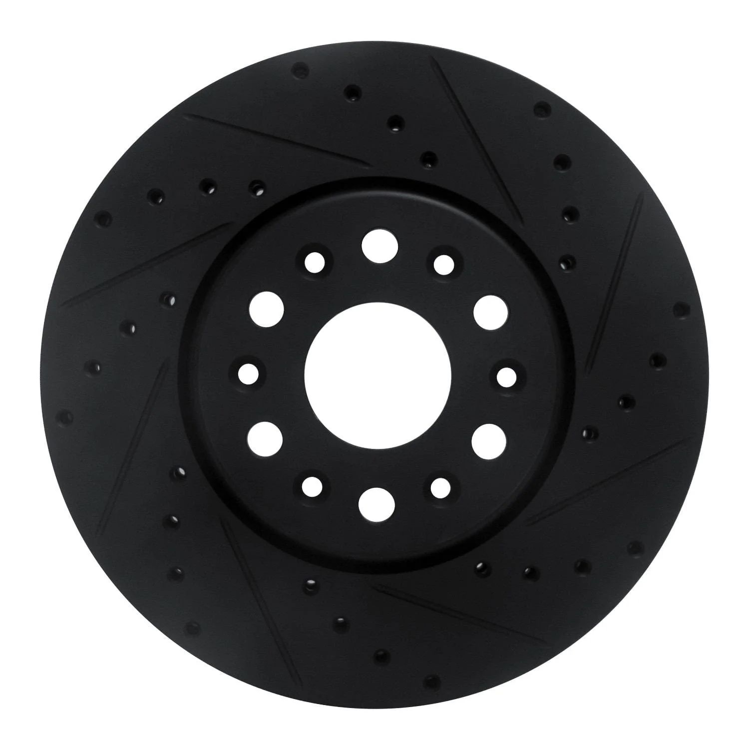 R1 Concepts 17-25 Buick Enclave Front Right Drilled & Slotted Black Brake Rotor