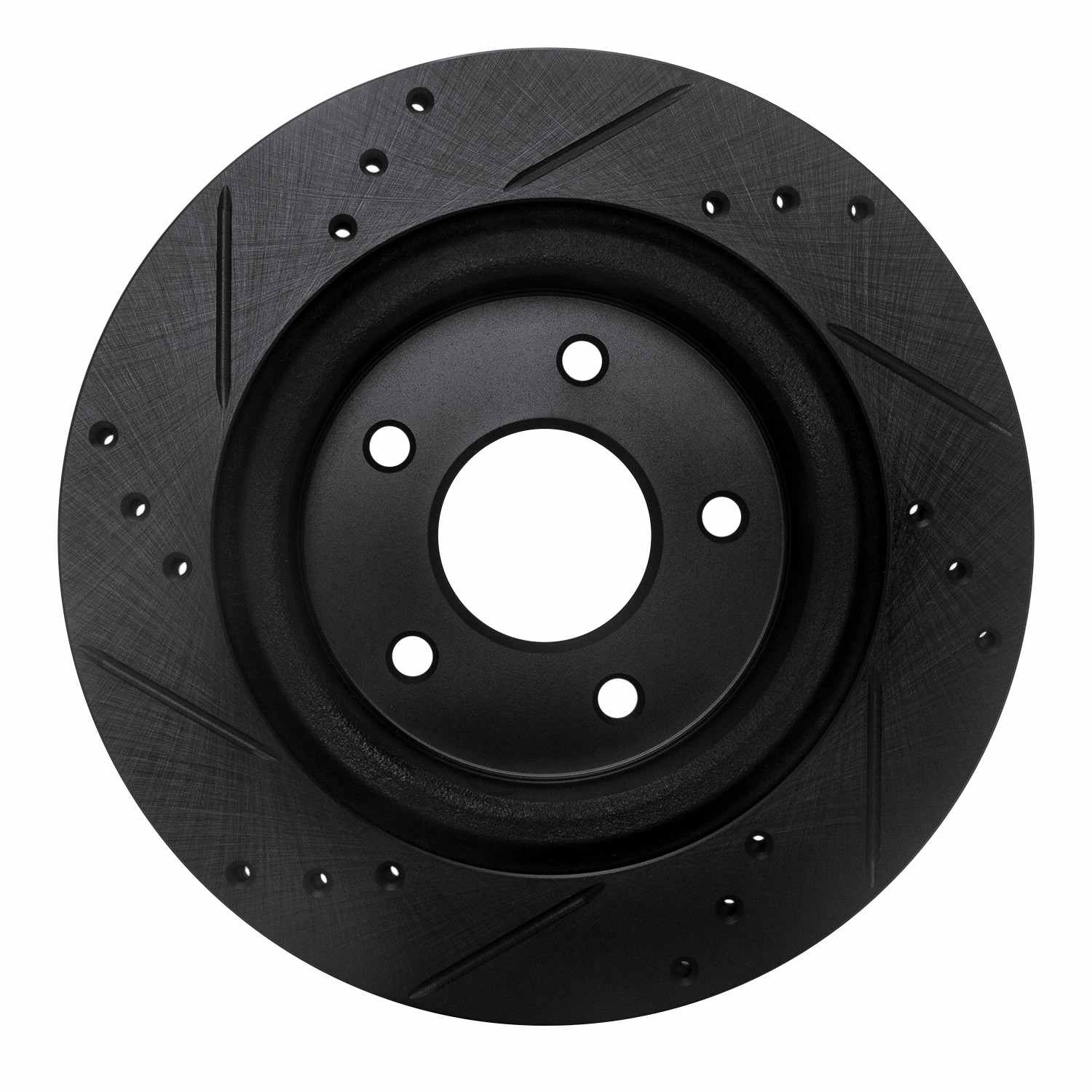 R1 Concepts 17-25 Nissan X-Trail (Mexico) Rear Right Drilled & Slotted Black Brake Rotor - Image 2