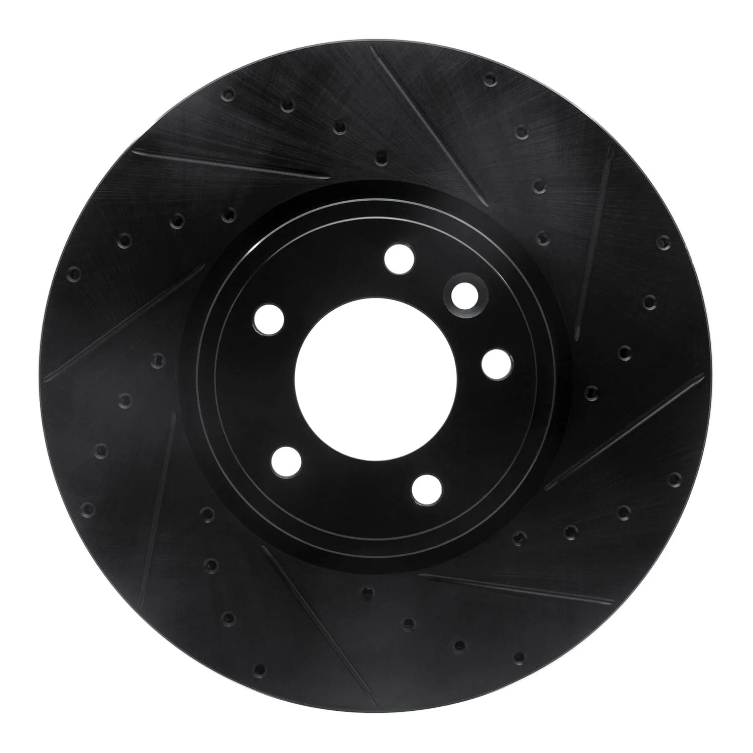 R1 Concepts 18-20 Land Rover Range Rover Sport Front Right Drilled & Slotted Black Brake Rotor