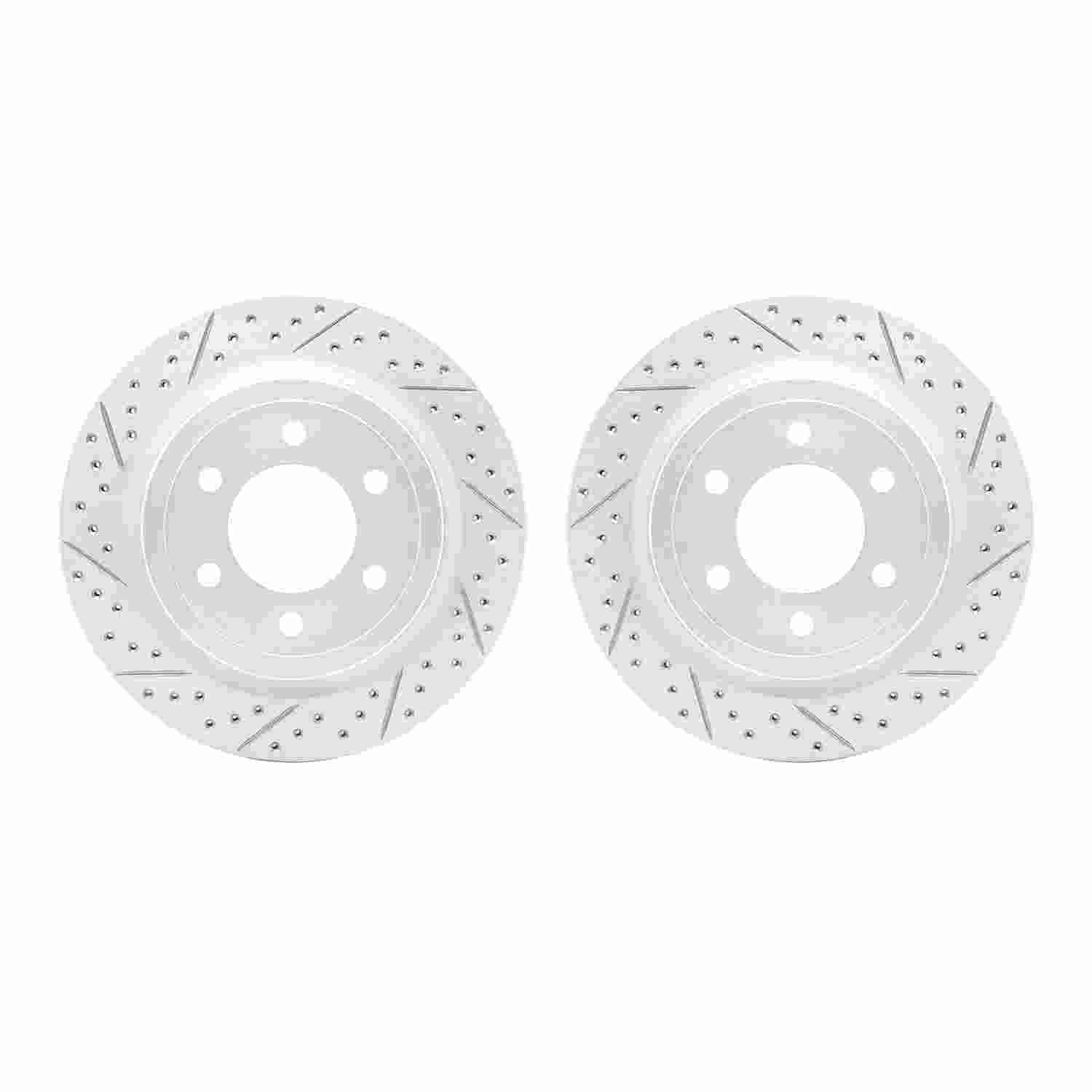 R1 Concepts 18-21 Ford F-150 Rear Drilled & Slotted Carbon Coated Brake Rotor Set