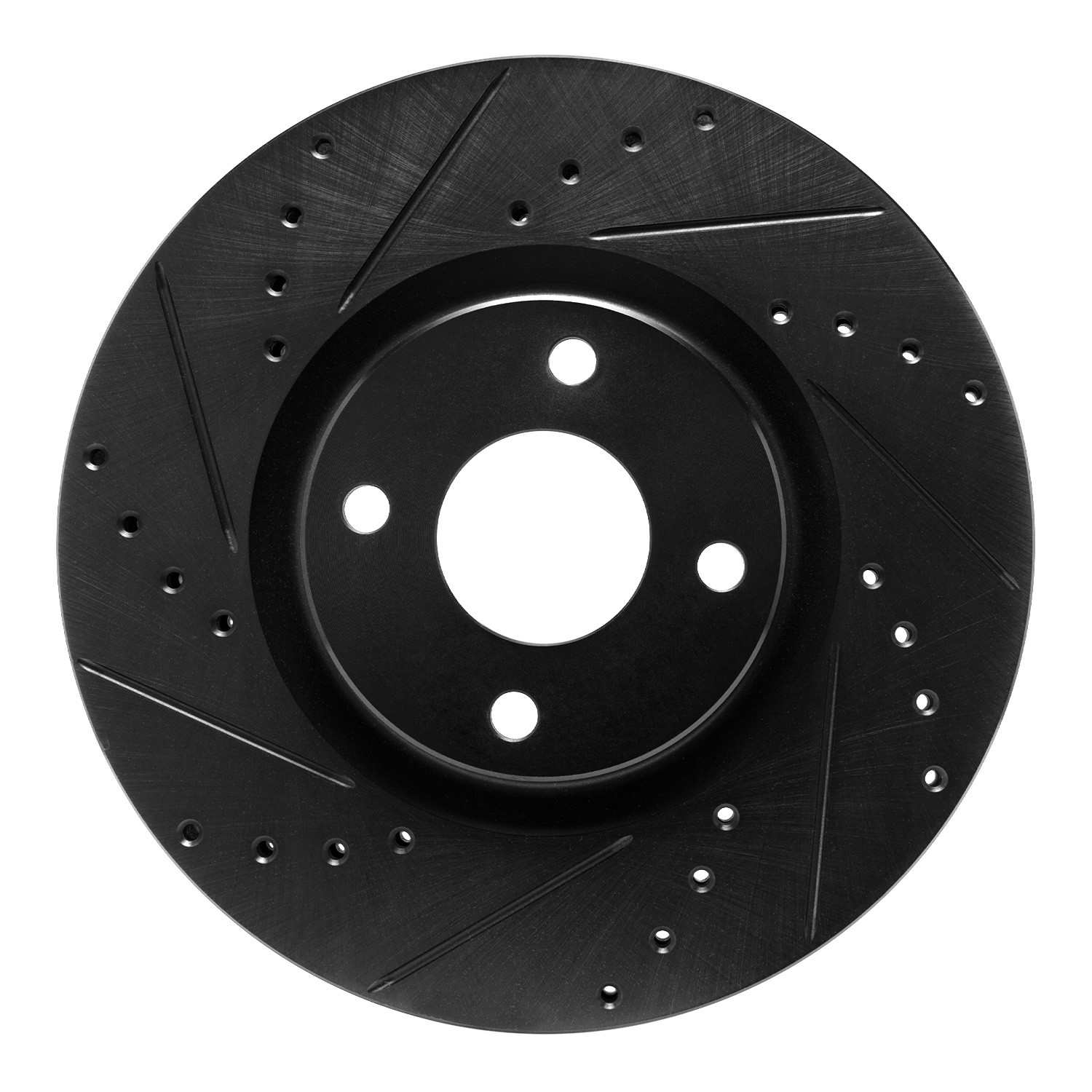 R1 Concepts 18-22 Ford Ecosport Front Left Drilled & Slotted Black Brake Rotor