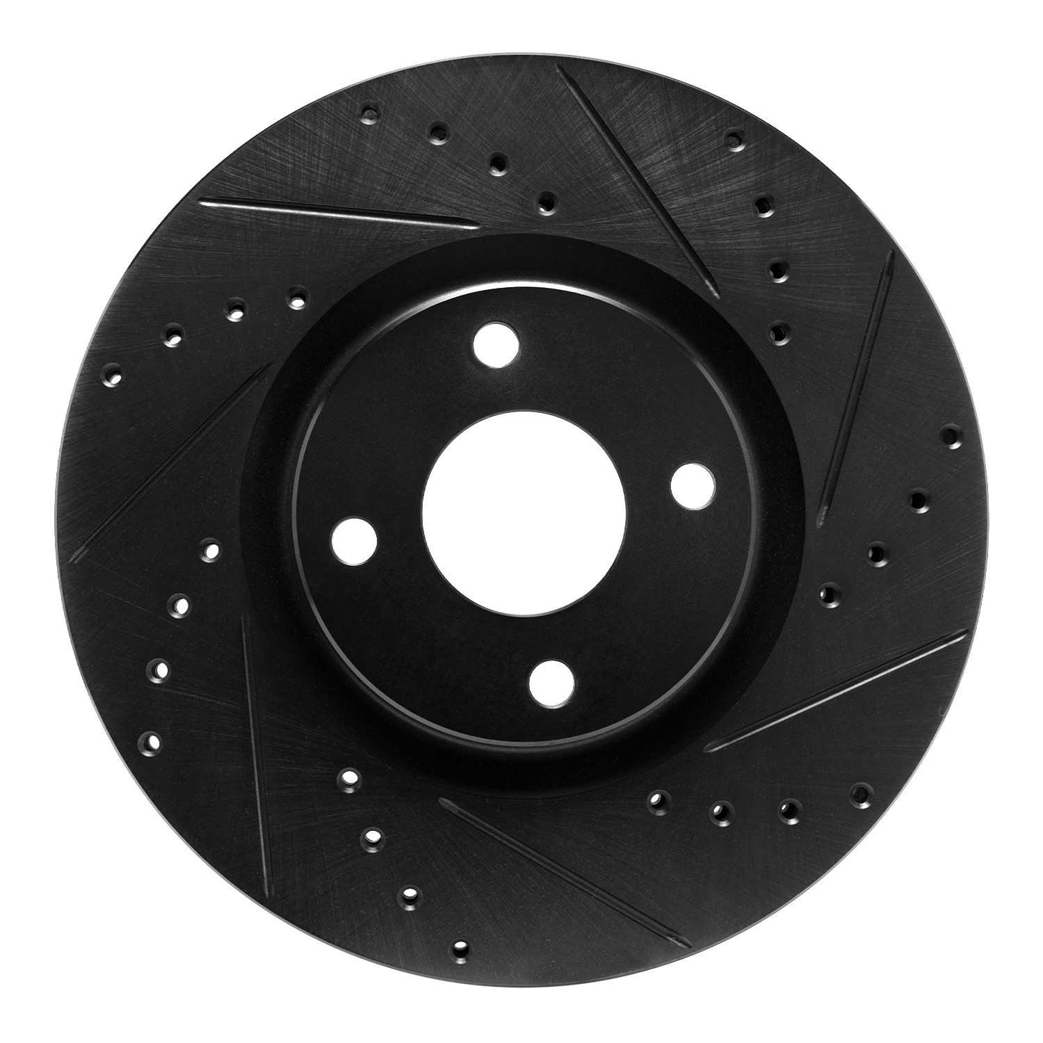 R1 Concepts 18-22 Ford Ecosport Front Right Drilled & Slotted Black Brake Rotor