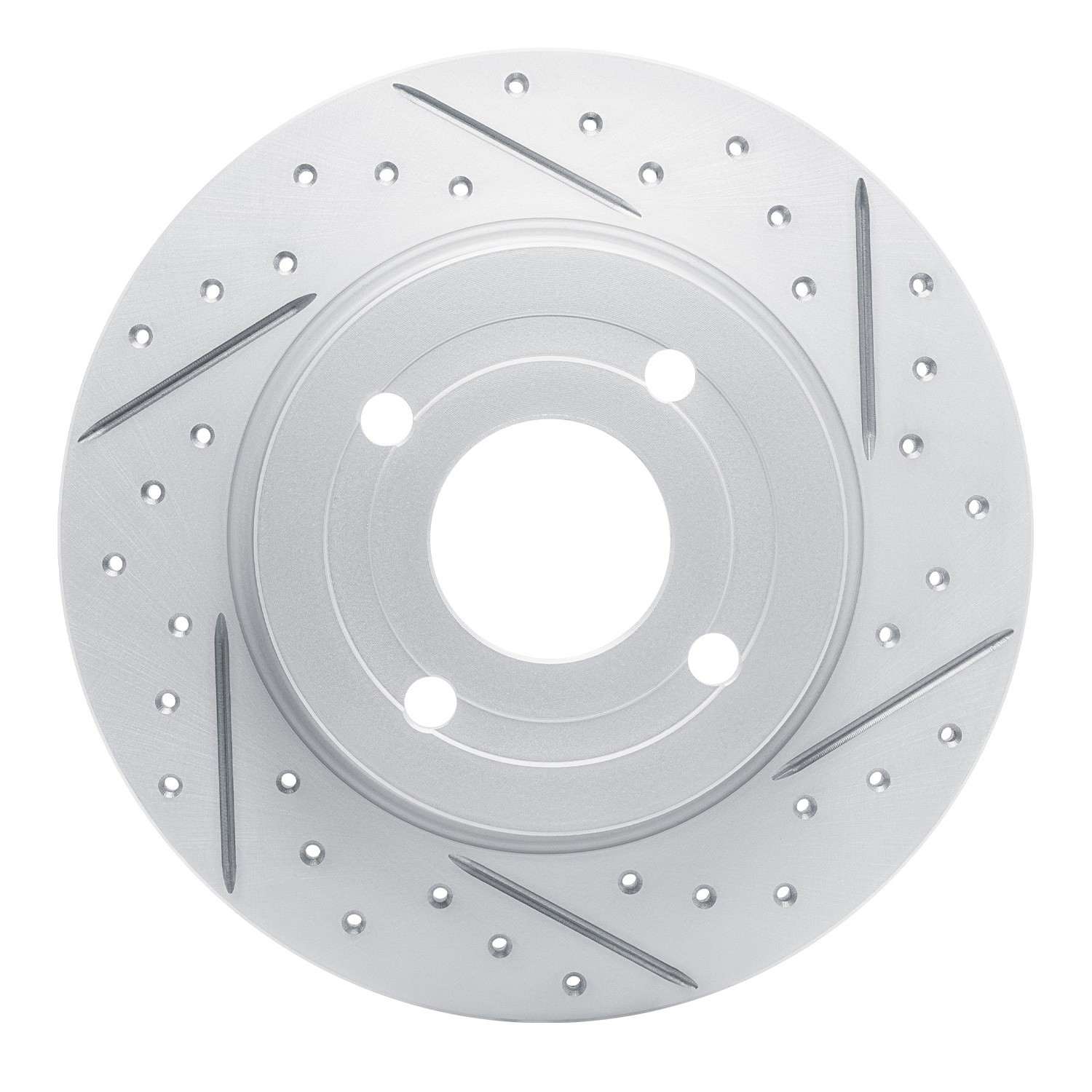 R1 Concepts 18-22 Ford Ecosport Rear Right Drilled & Slotted Geo-Carbon Rotor