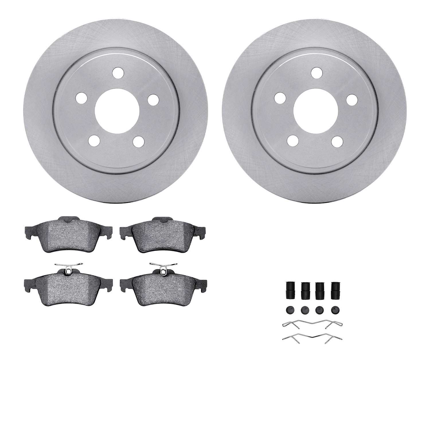 R1 Concepts 18-23 Ford Transit Connect Rear Brake Rotor Set w/Euro Ceramic Pads and Hardware